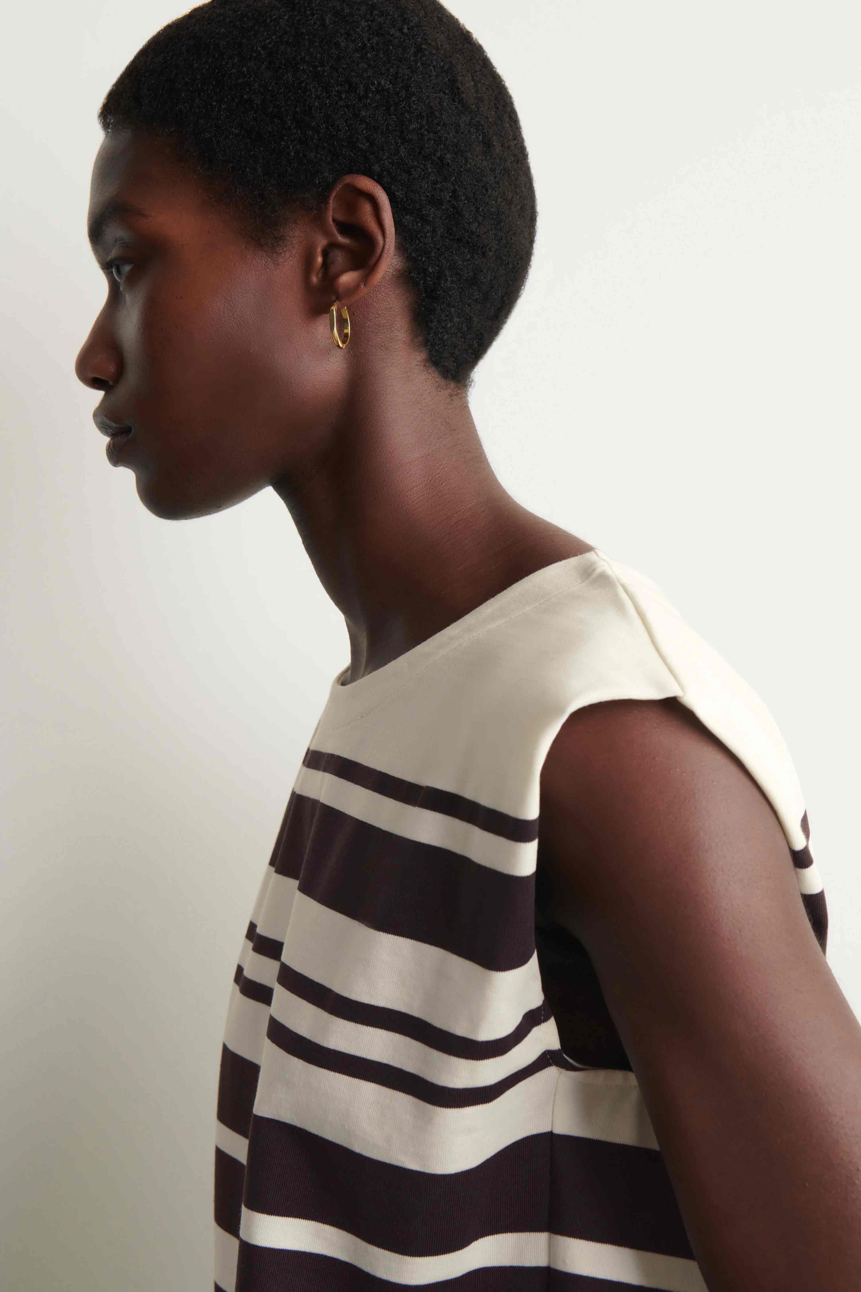 FOLDED-SHOULDER COTTON-JERSEY TANK TOP - 3