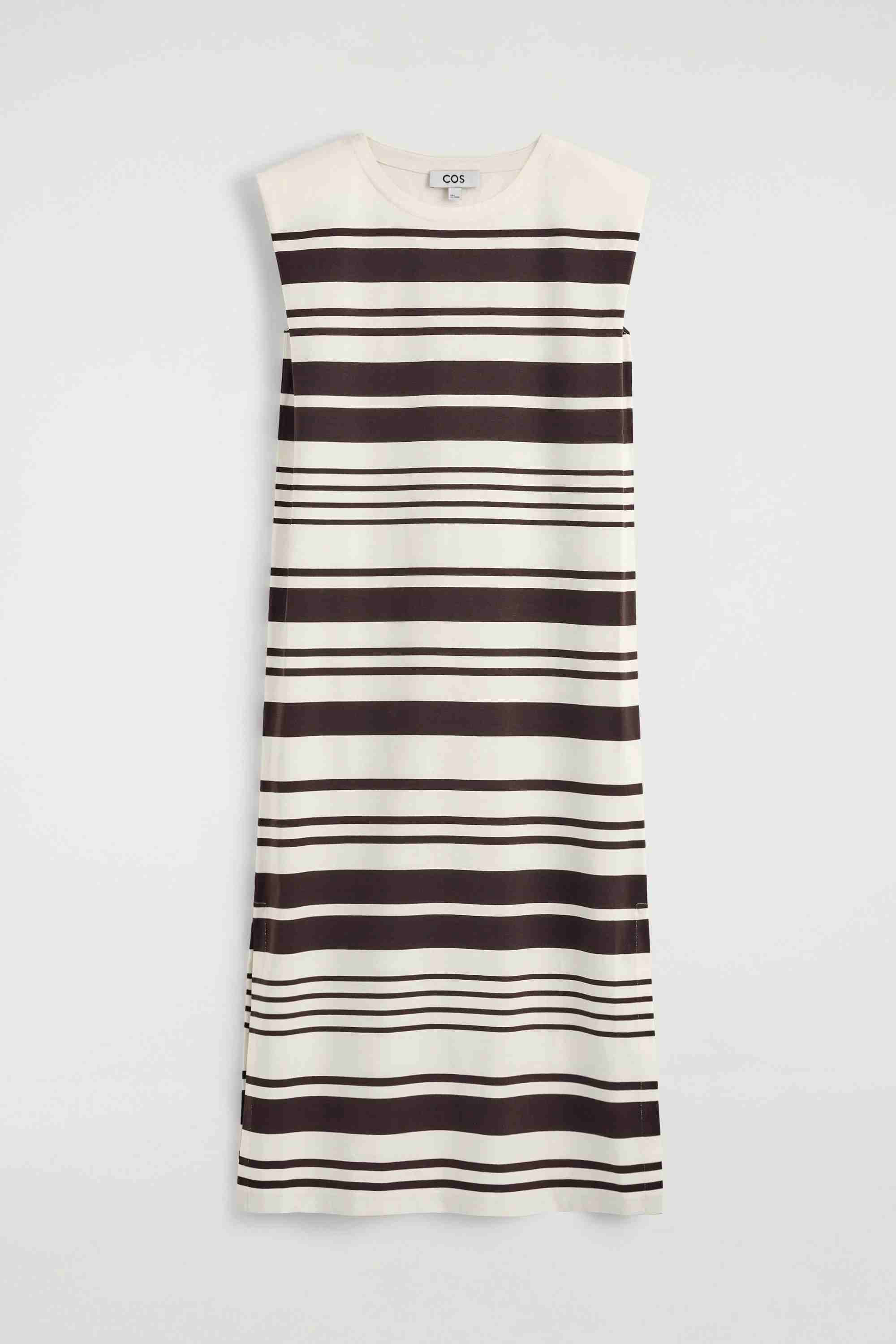 FOLDED-SHOULDER COTTON-JERSEY MIDI DRESS - 5