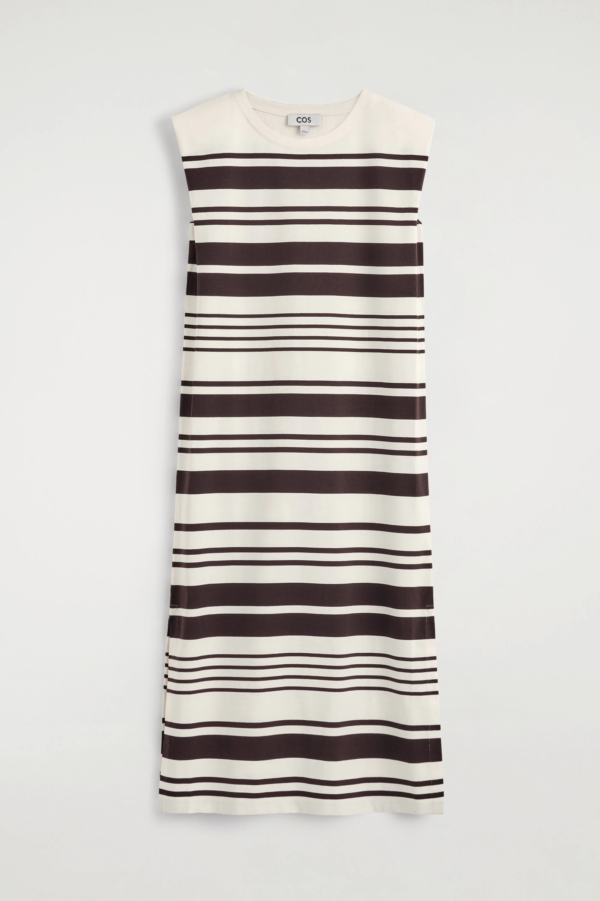 FOLDED-SHOULDER COTTON-JERSEY MIDI DRESS - 5