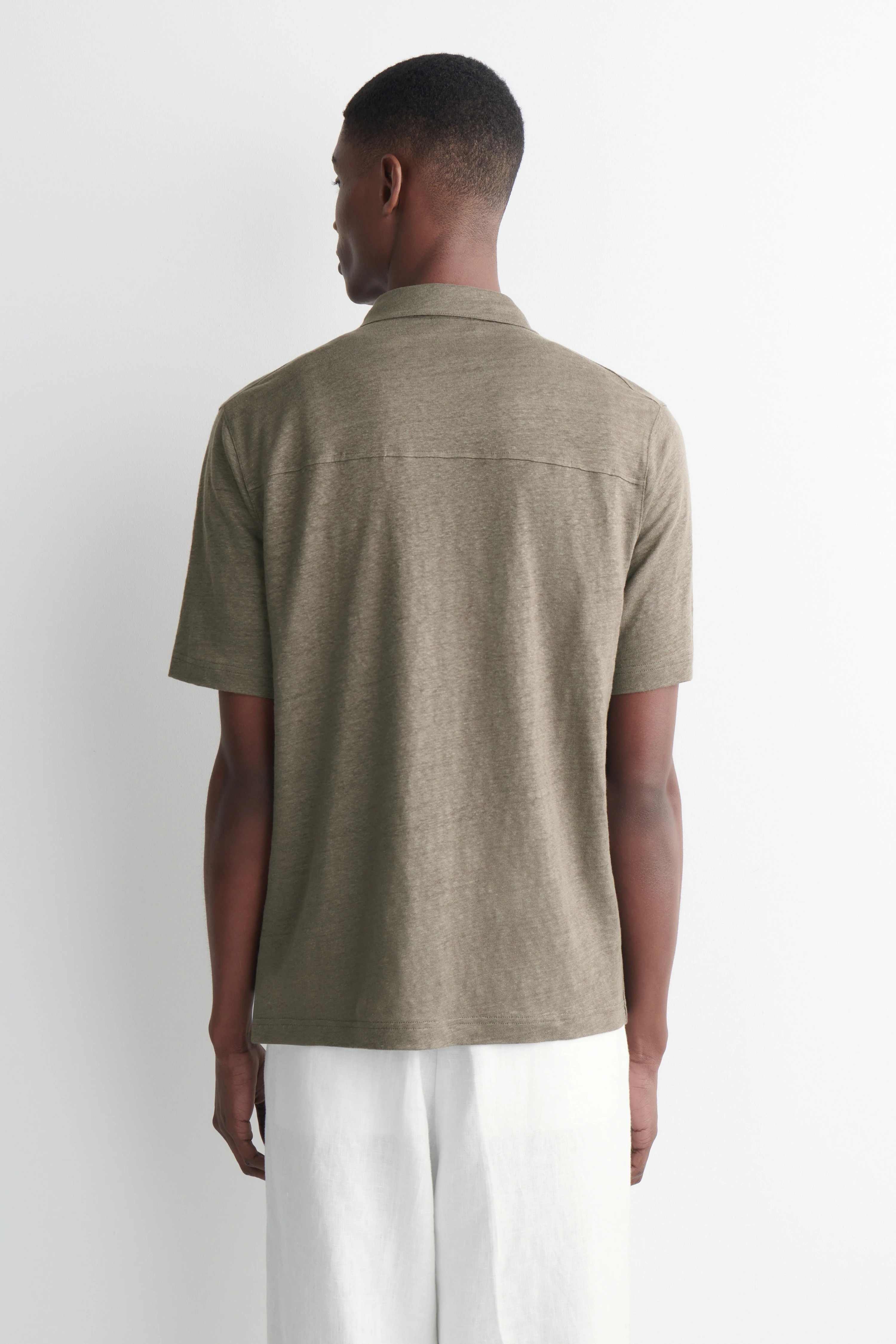 LINEN-JERSEY SHORT-SLEEVED SHIRT