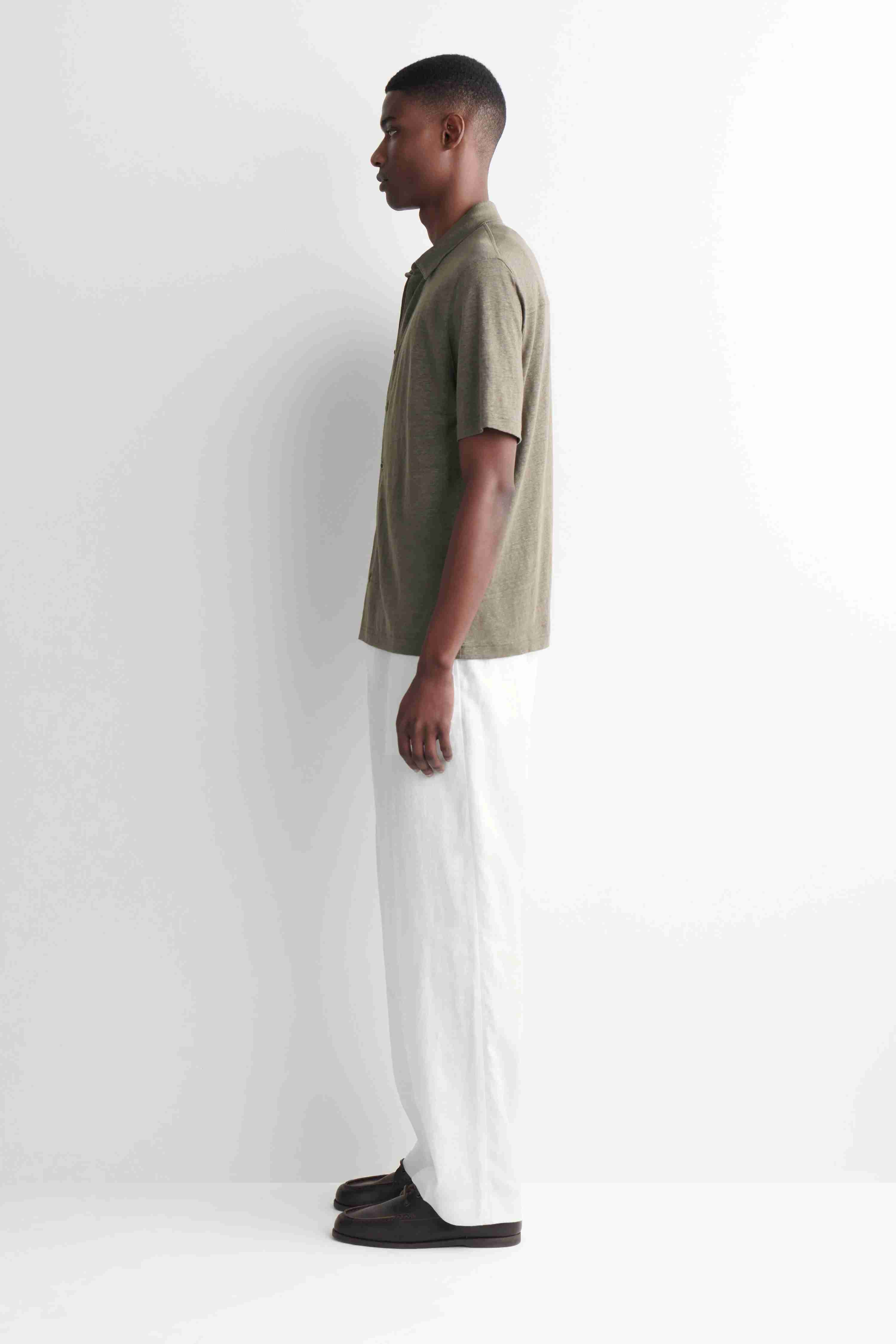 LINEN-JERSEY SHORT-SLEEVED SHIRT - 3