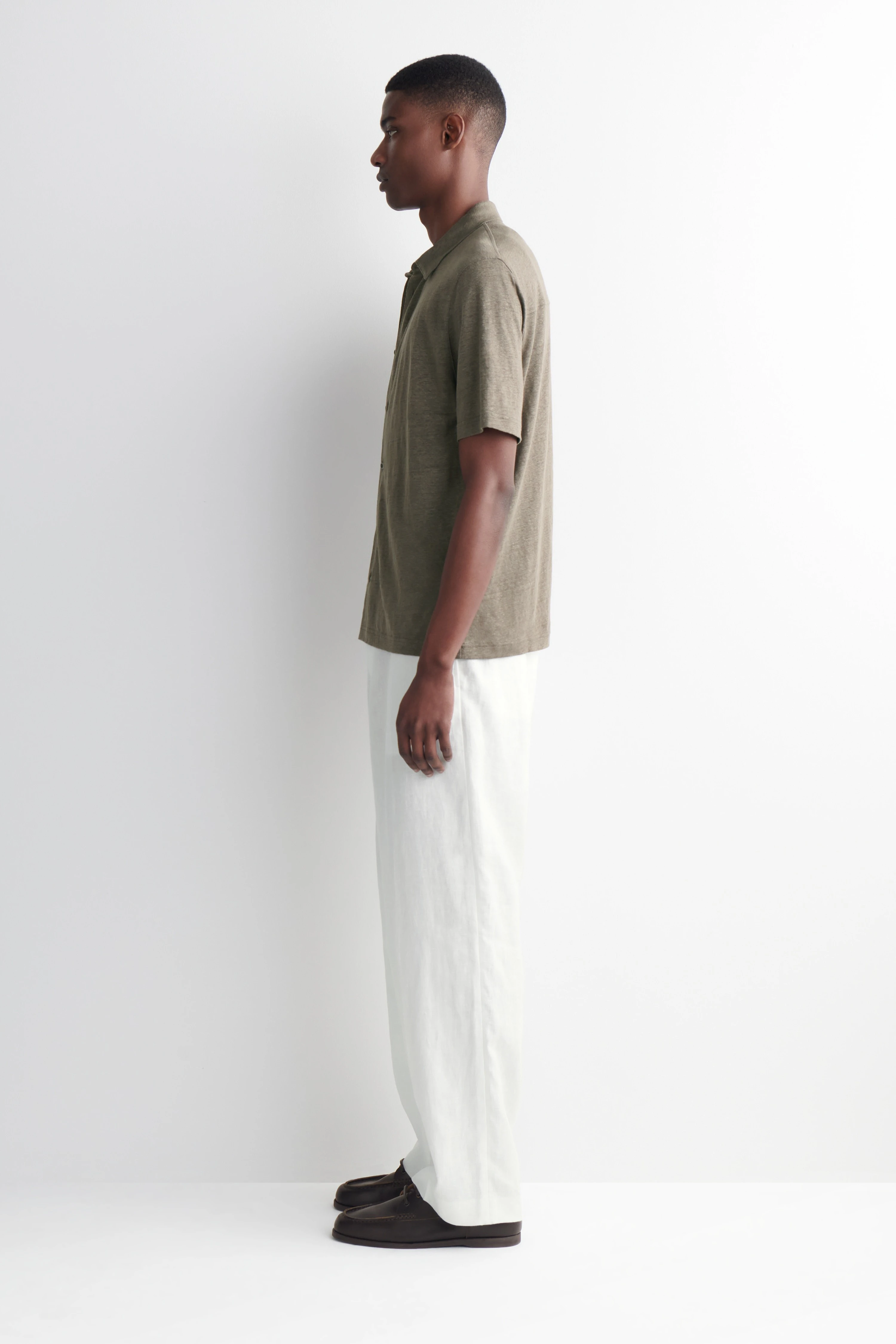 LINEN-JERSEY SHORT-SLEEVED SHIRT - 3