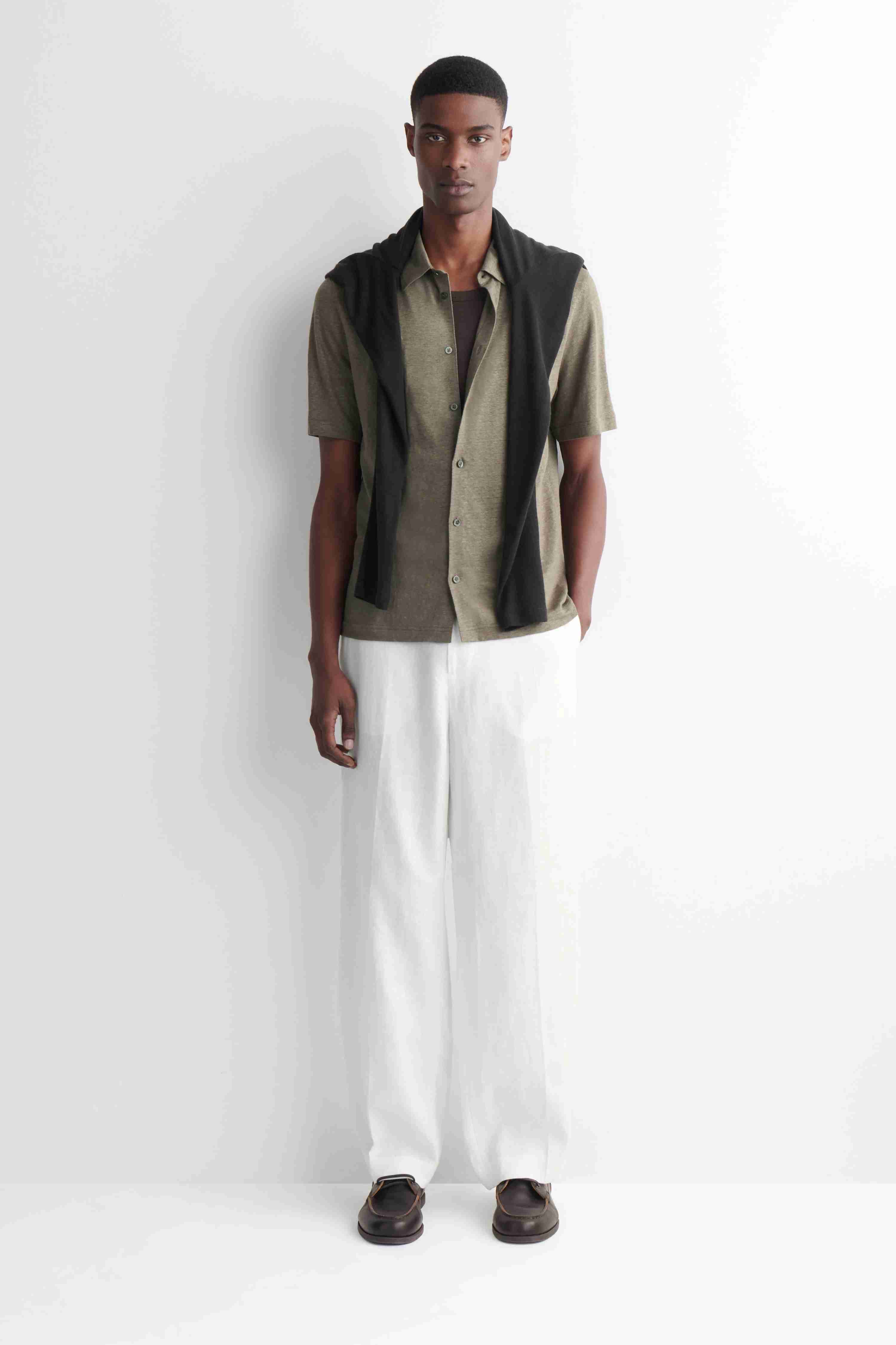 LINEN-JERSEY SHORT-SLEEVED SHIRT - 4
