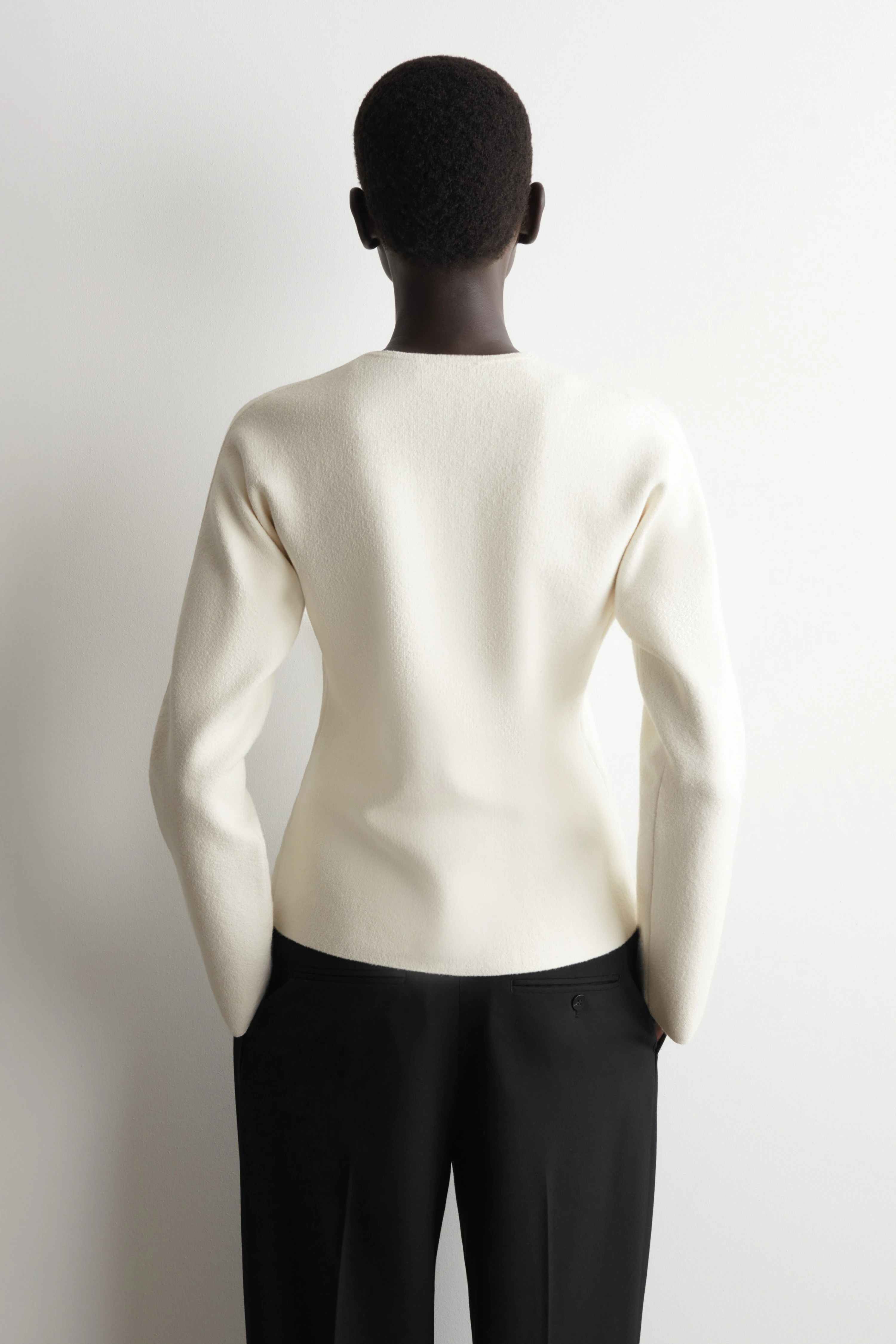 SCULPTURAL COTTON CARDIGAN - 2