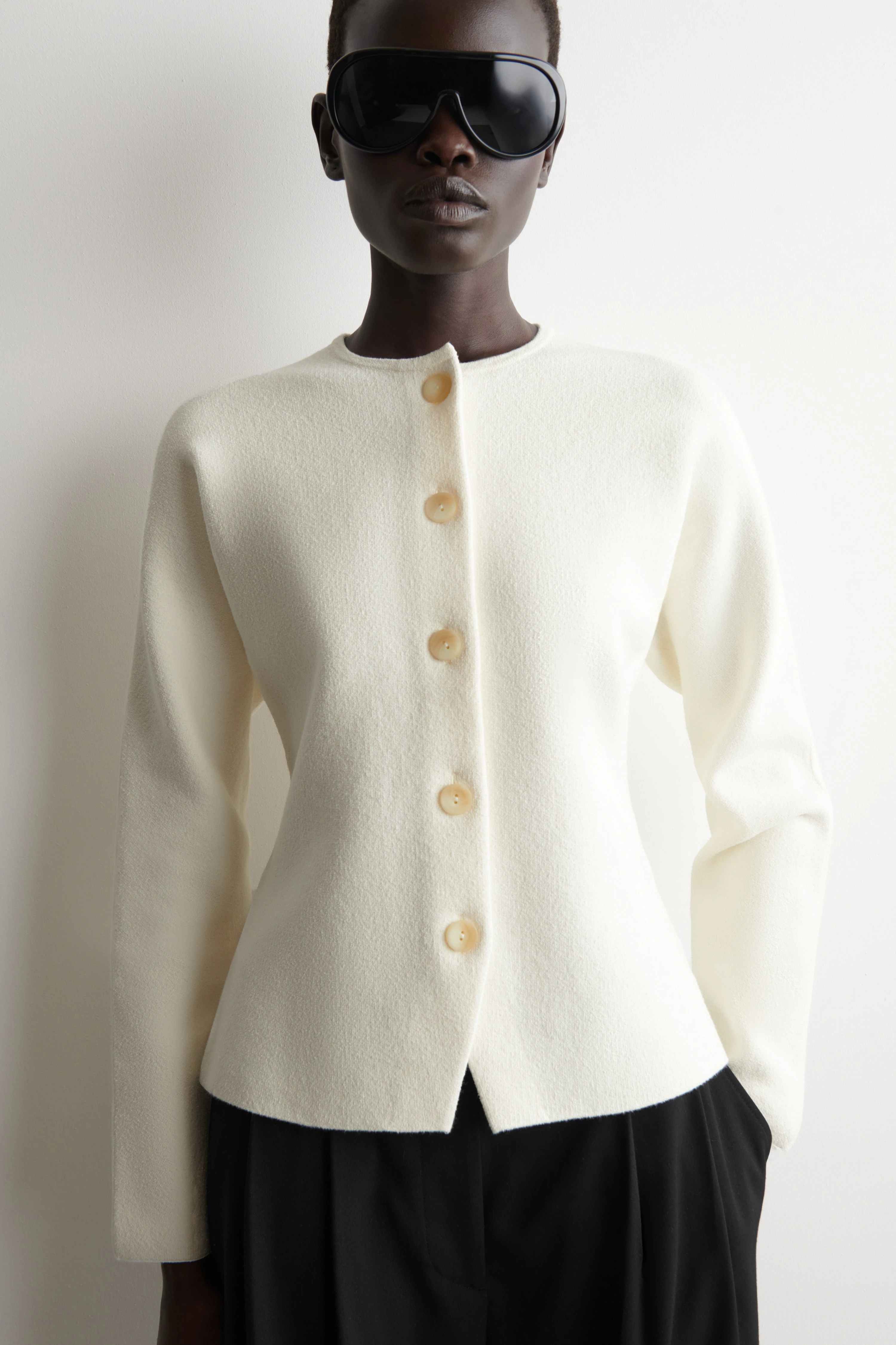 SCULPTURAL COTTON CARDIGAN - 4