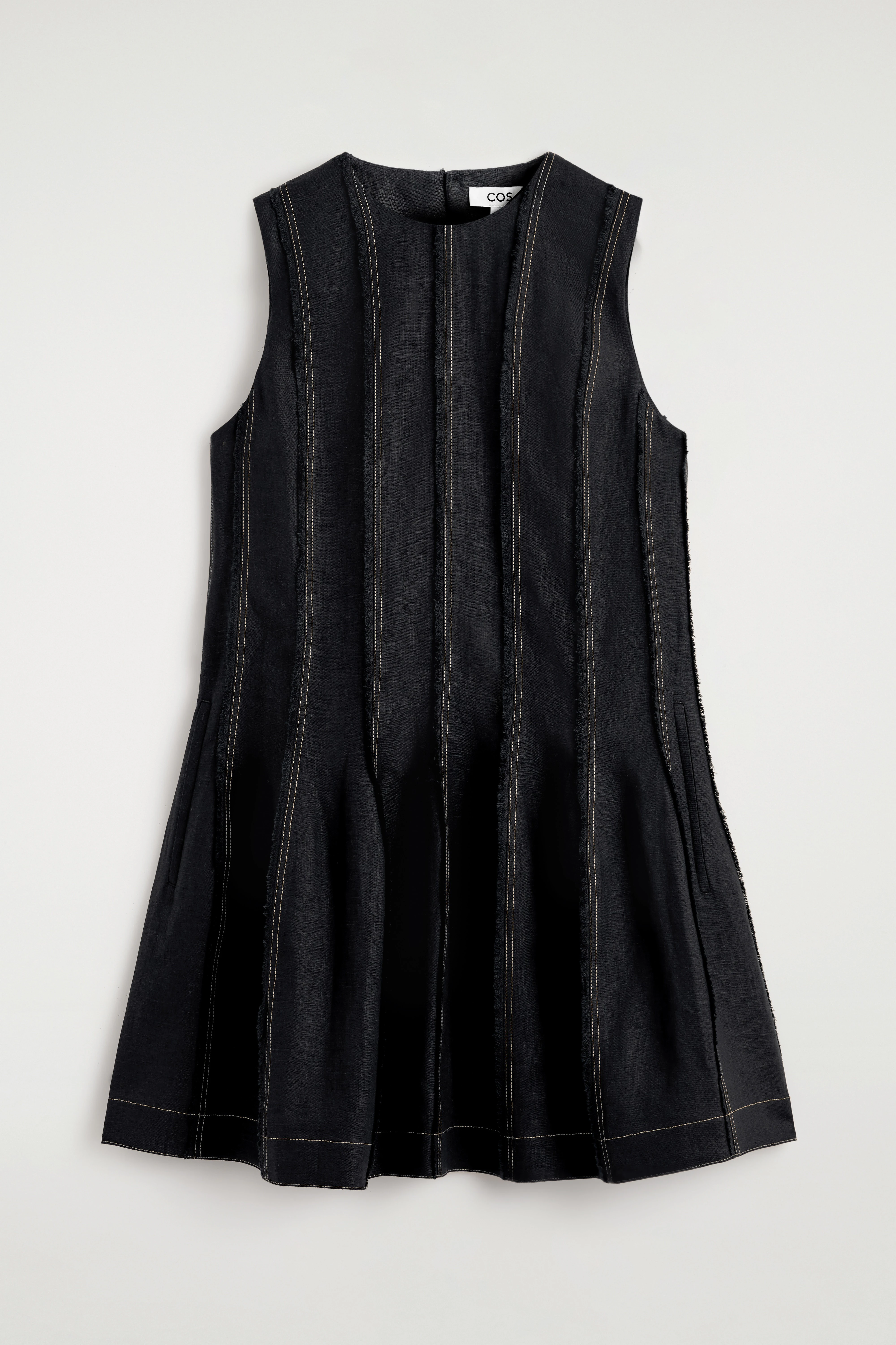 SCULPTED PLEATED MINI DRESS - 5