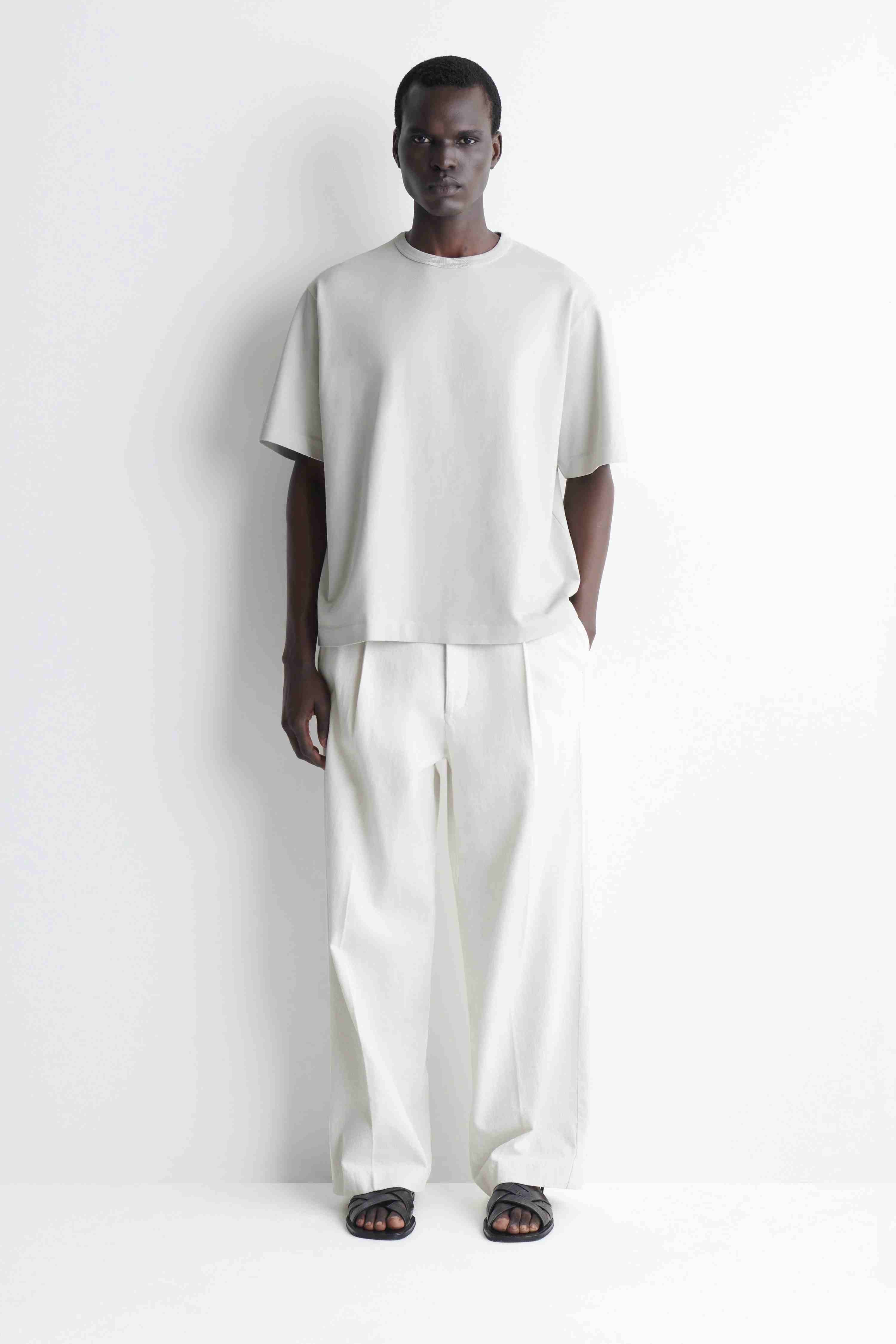 RELAXED GARMENT-WASHED COTTON T-SHIRT - 3