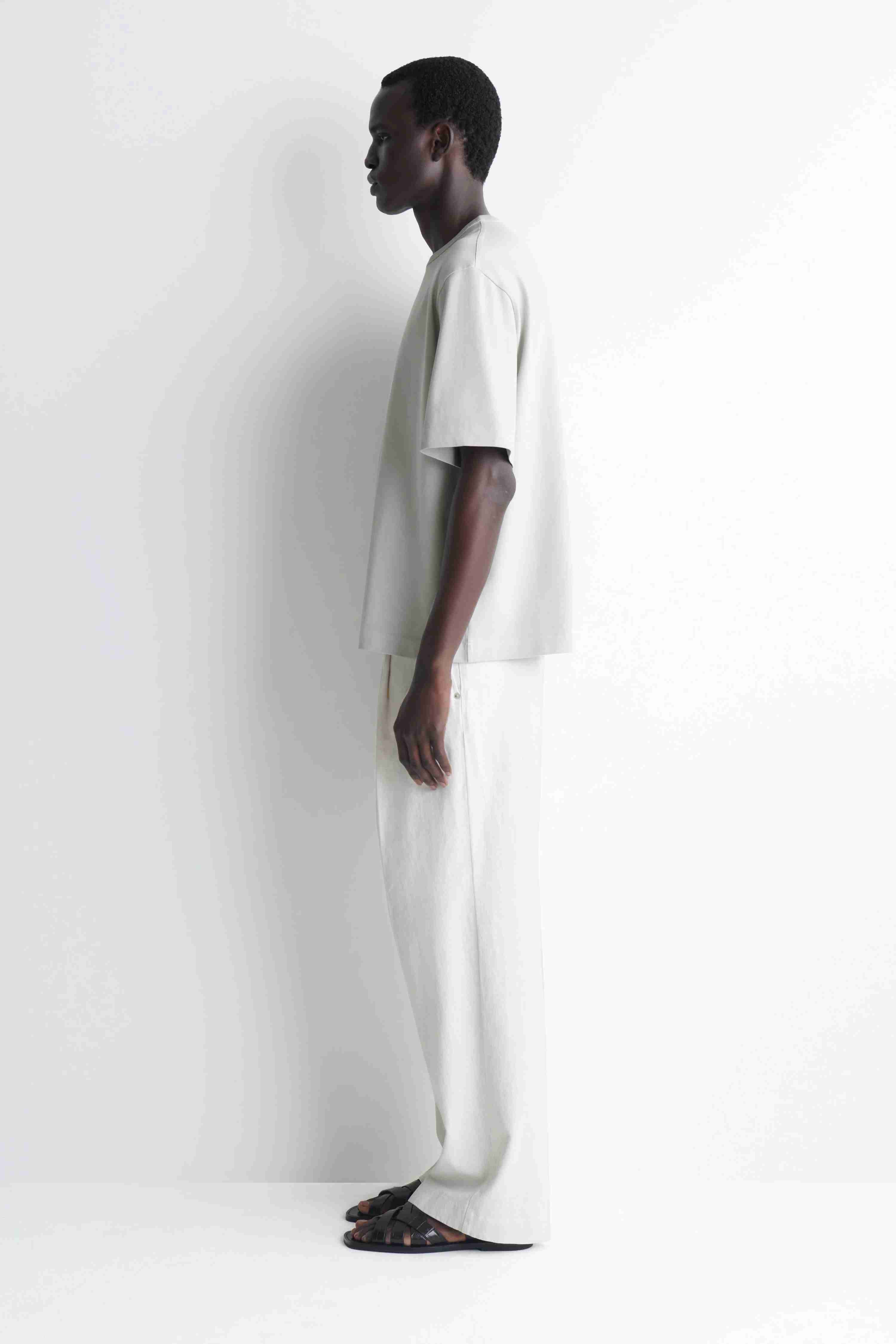RELAXED GARMENT-WASHED COTTON T-SHIRT - 4