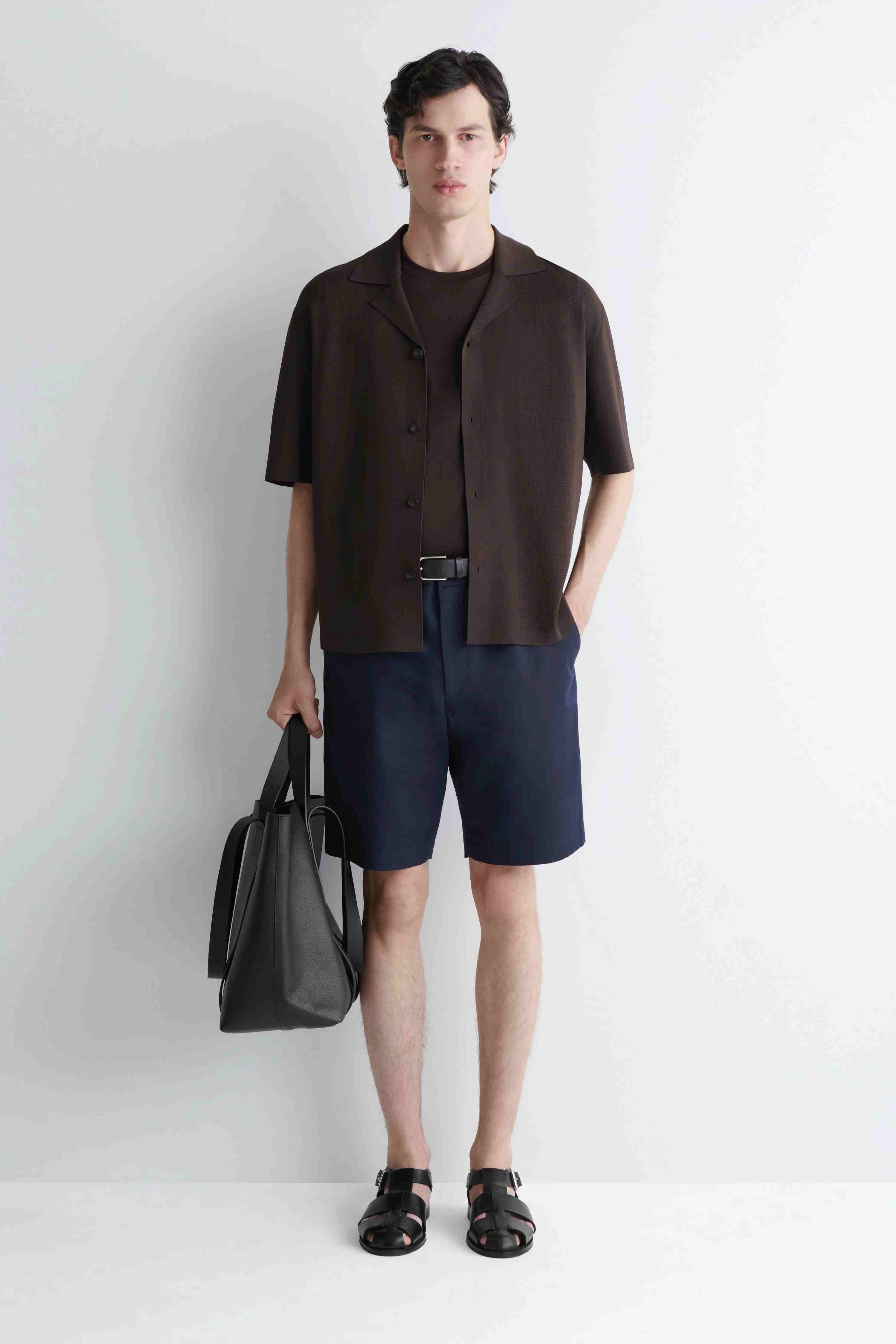 COTTON STRAIGHT-LEG CHINO SHORTS - 1