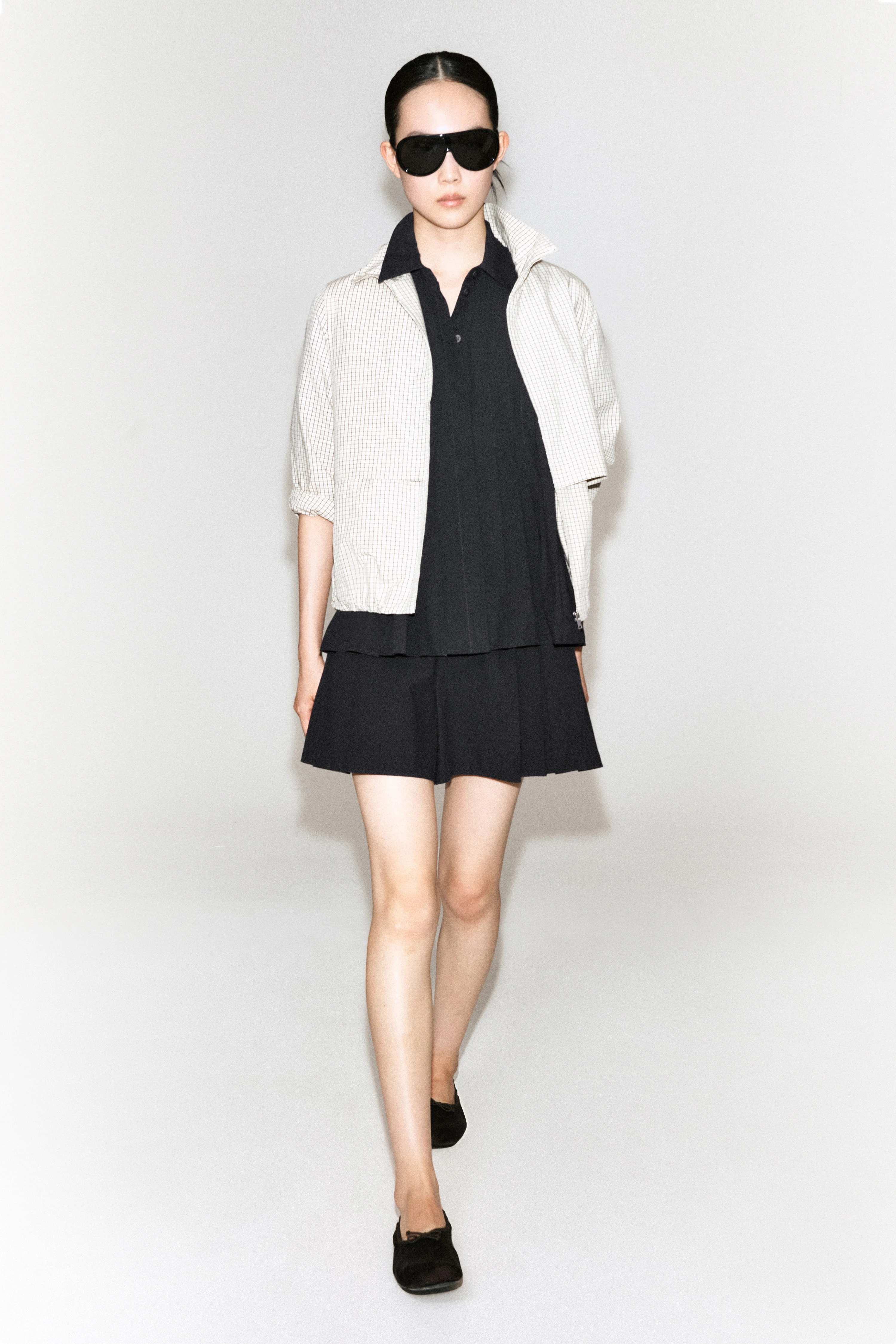 PLEATED COTTON SHORTS - 4