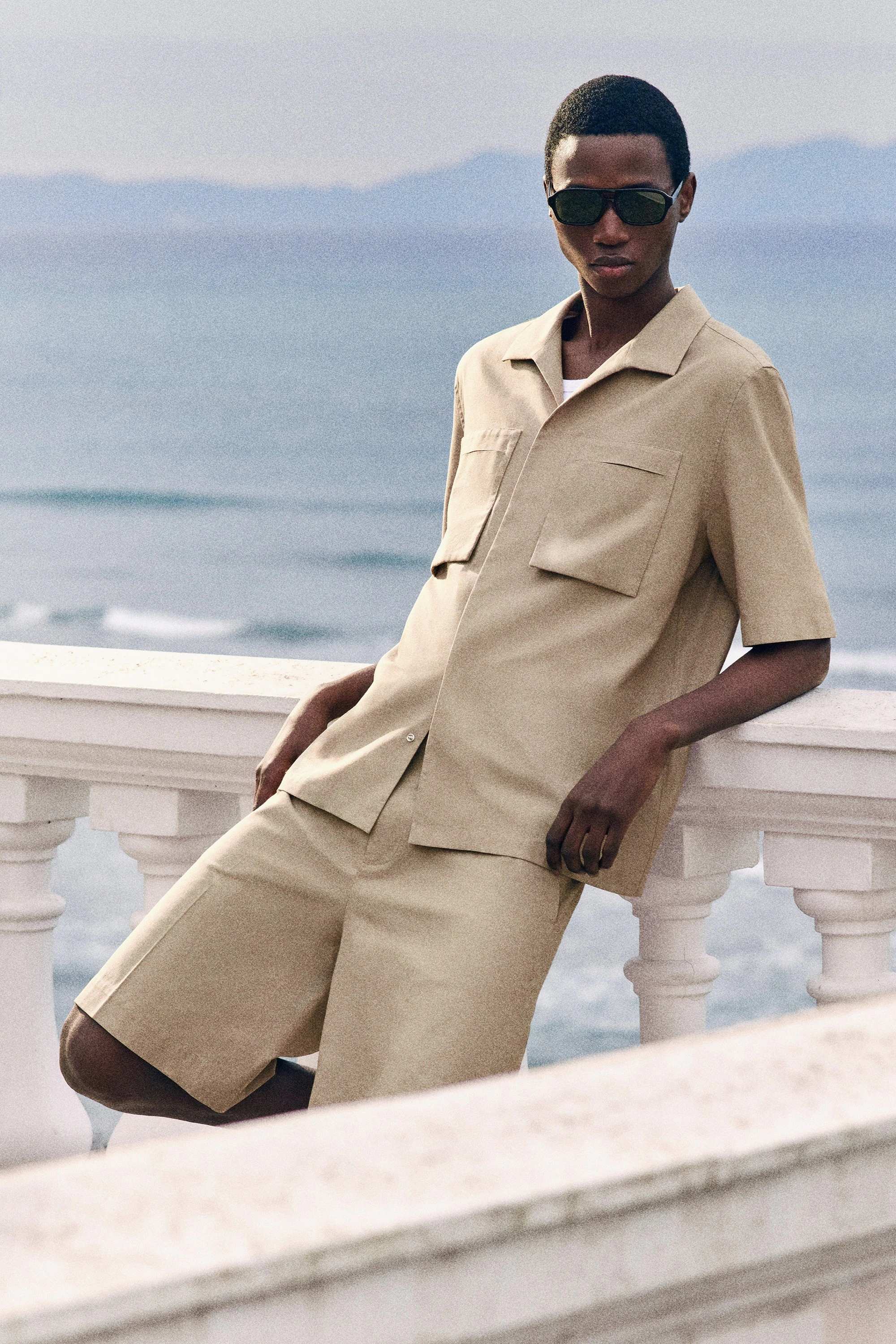 TAILORED TEXTURED-COTTON SHORTS - 7