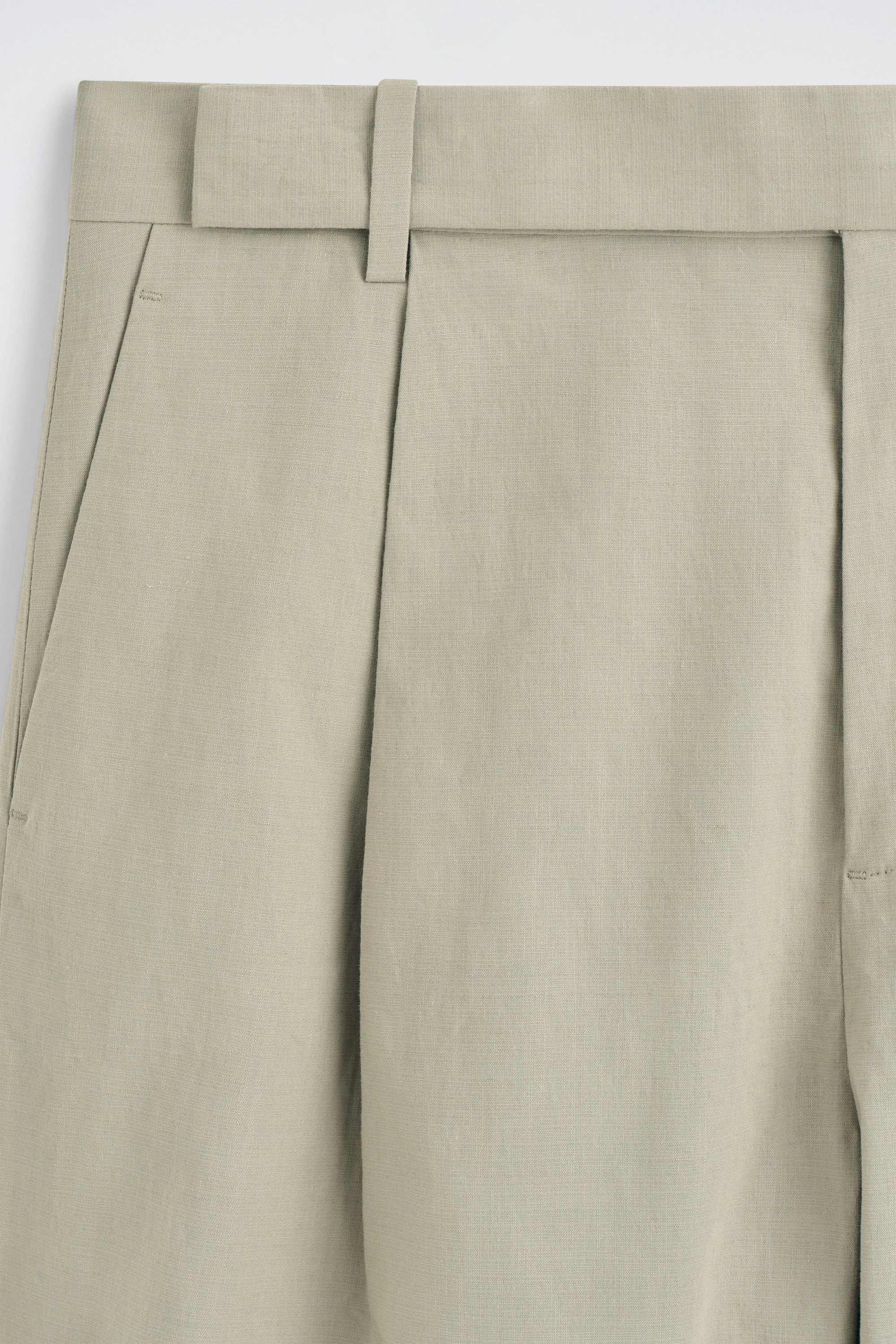 COTTON-LINEN RELAXED-FIT BARREL-LEG TROUSERS - 7