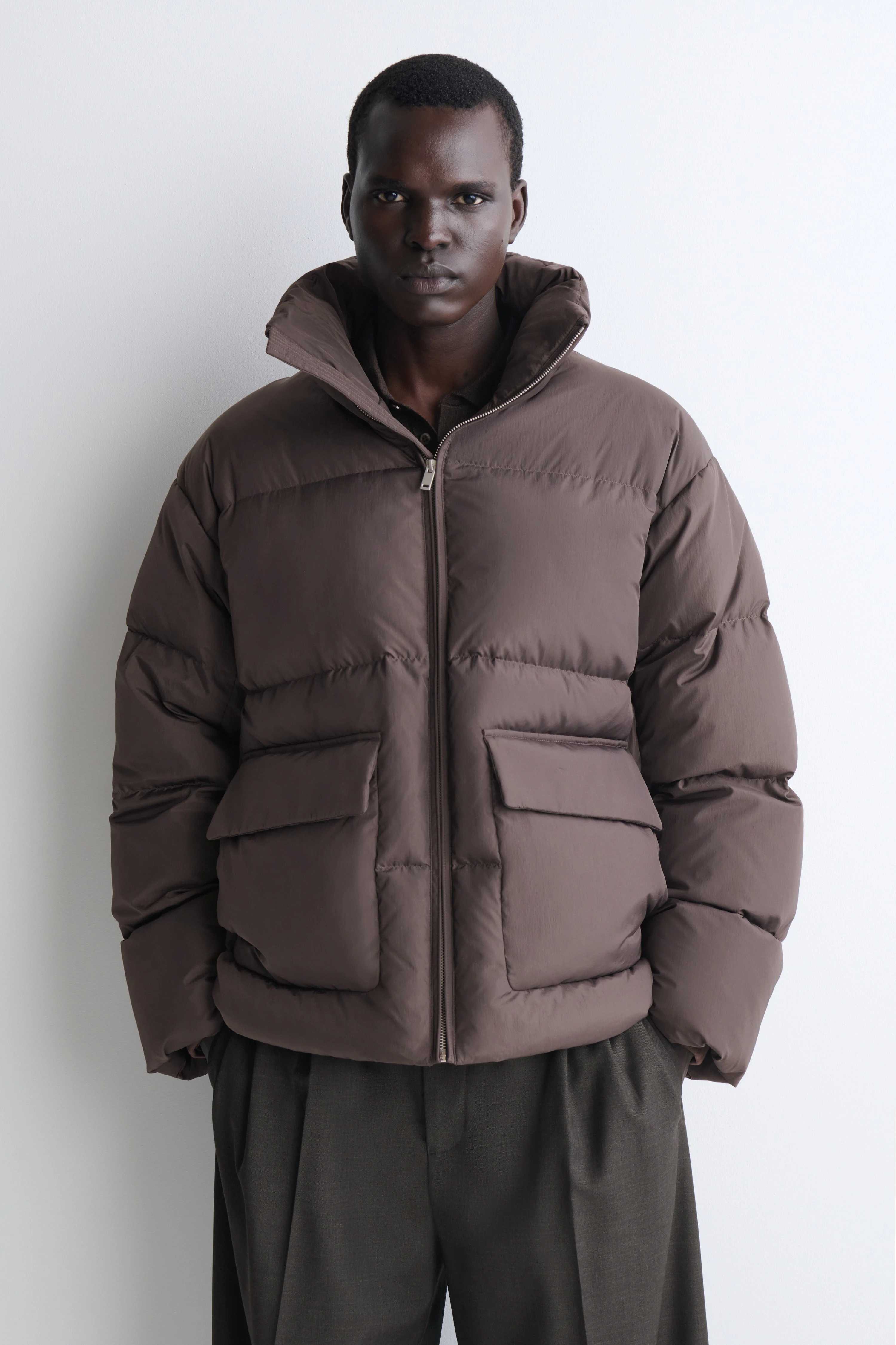 FUNNEL-NECK NYLON DOWN PUFFER JACKET - 3