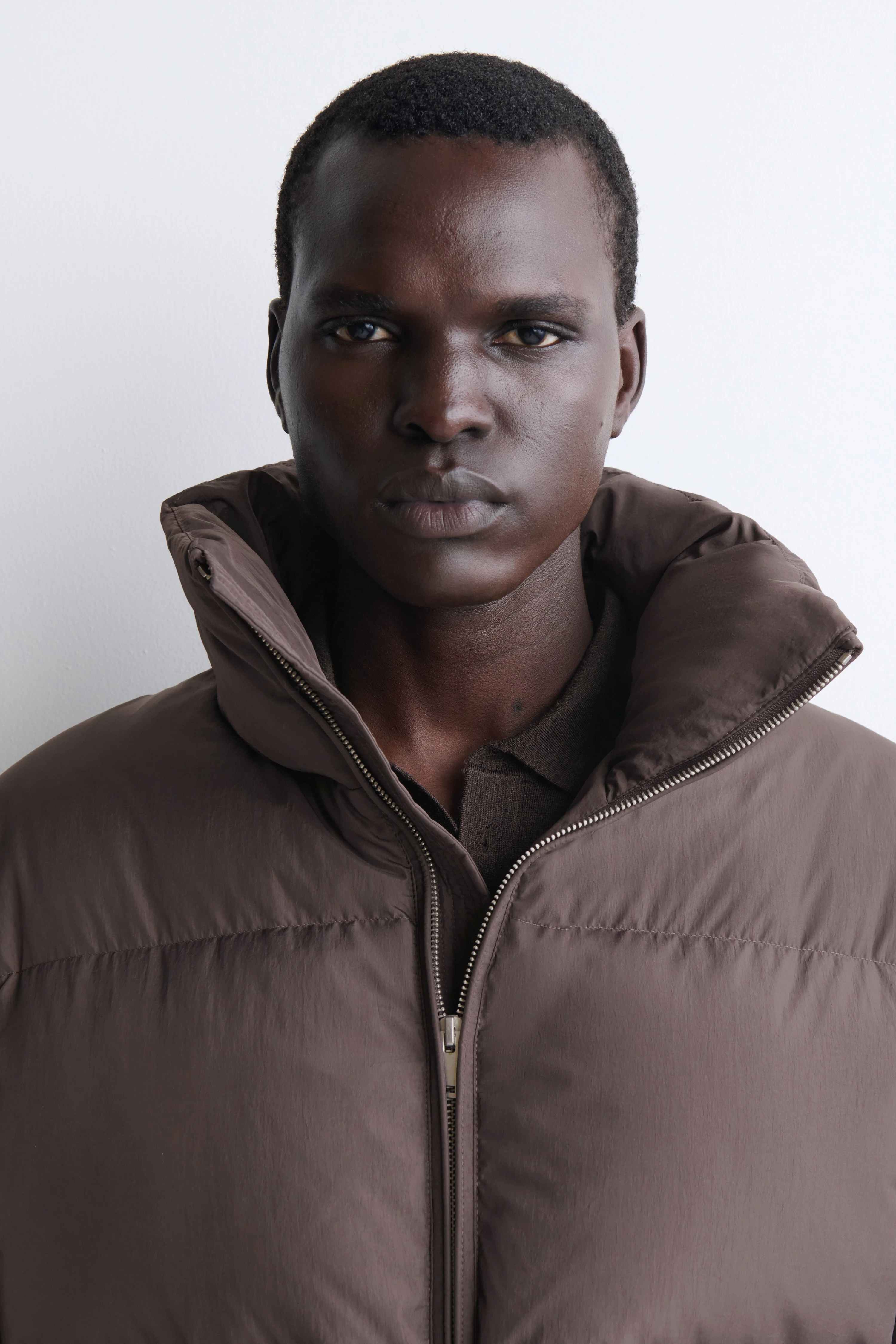 FUNNEL-NECK NYLON DOWN PUFFER JACKET - 5