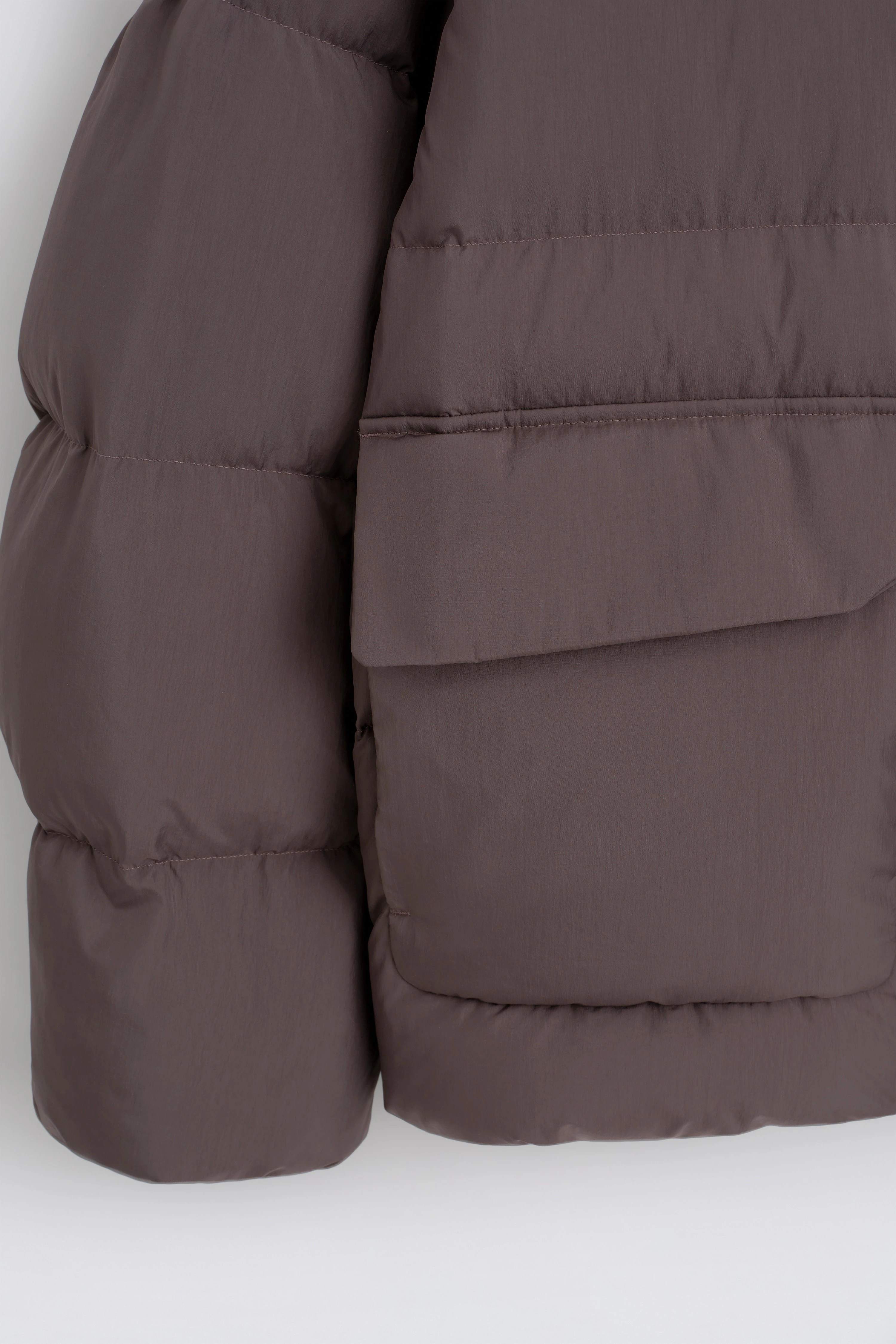FUNNEL-NECK NYLON DOWN PUFFER JACKET - 7