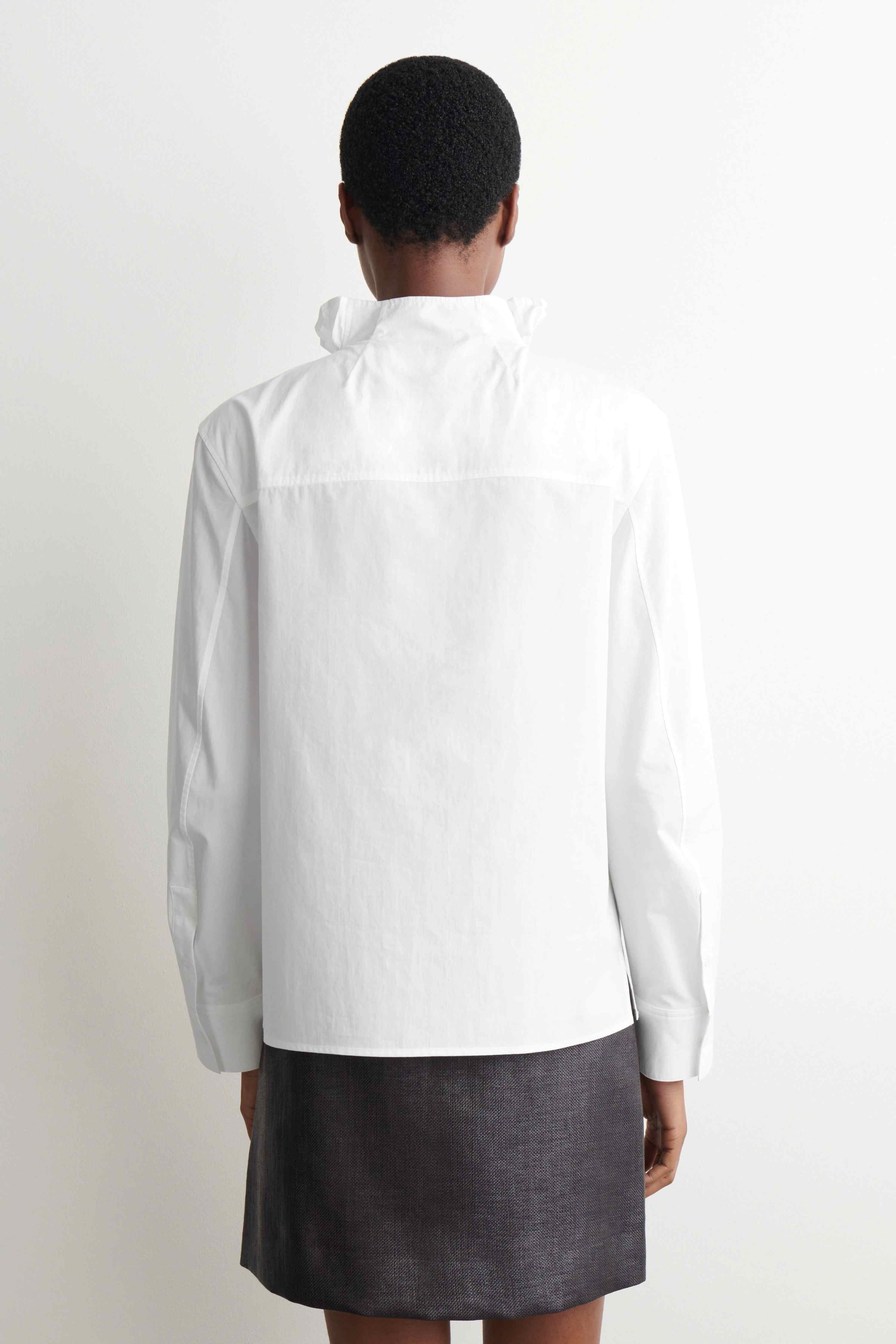 PINTUCKED COTTON BLOUSE - 2