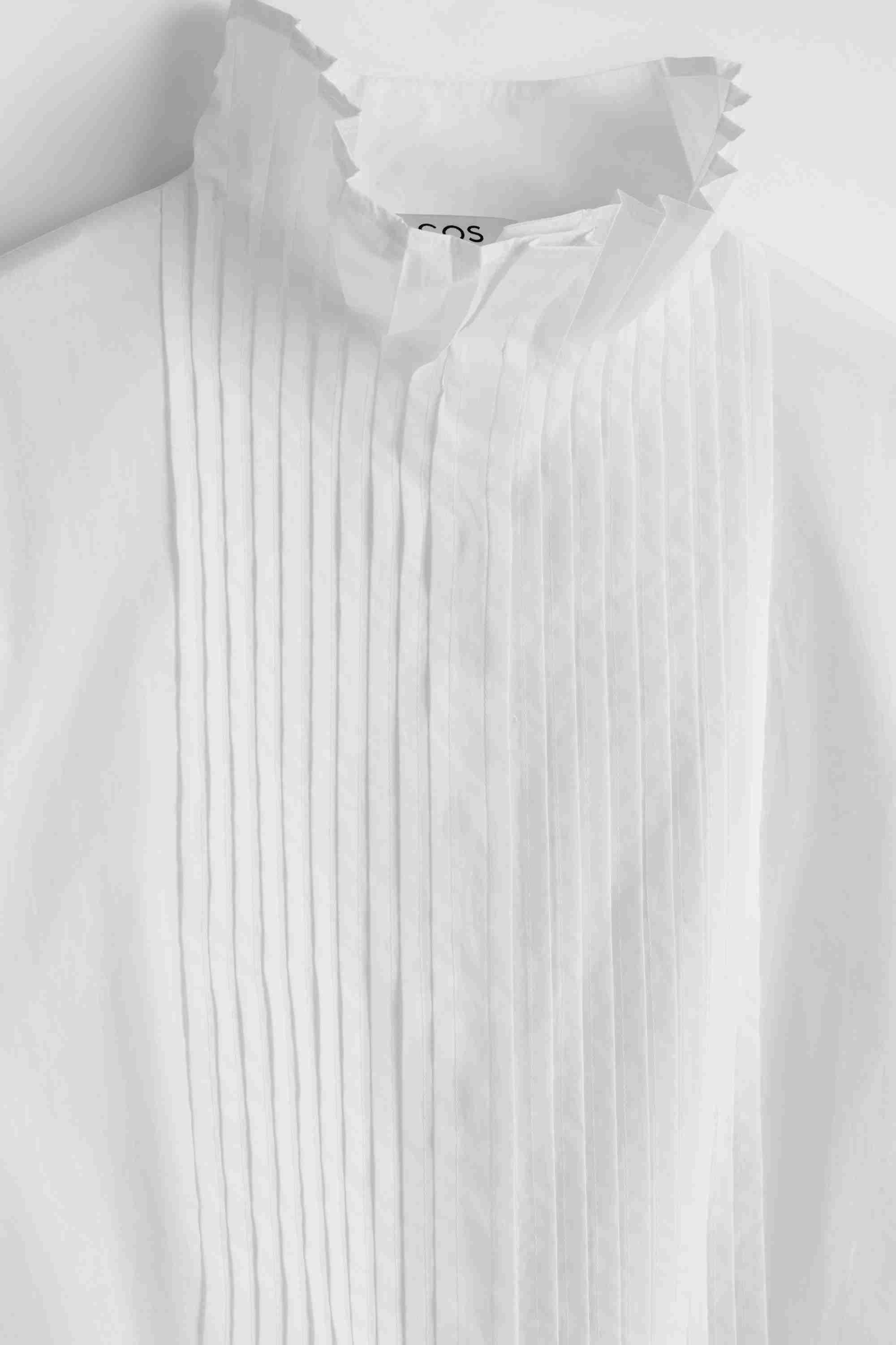PINTUCKED COTTON BLOUSE - 7