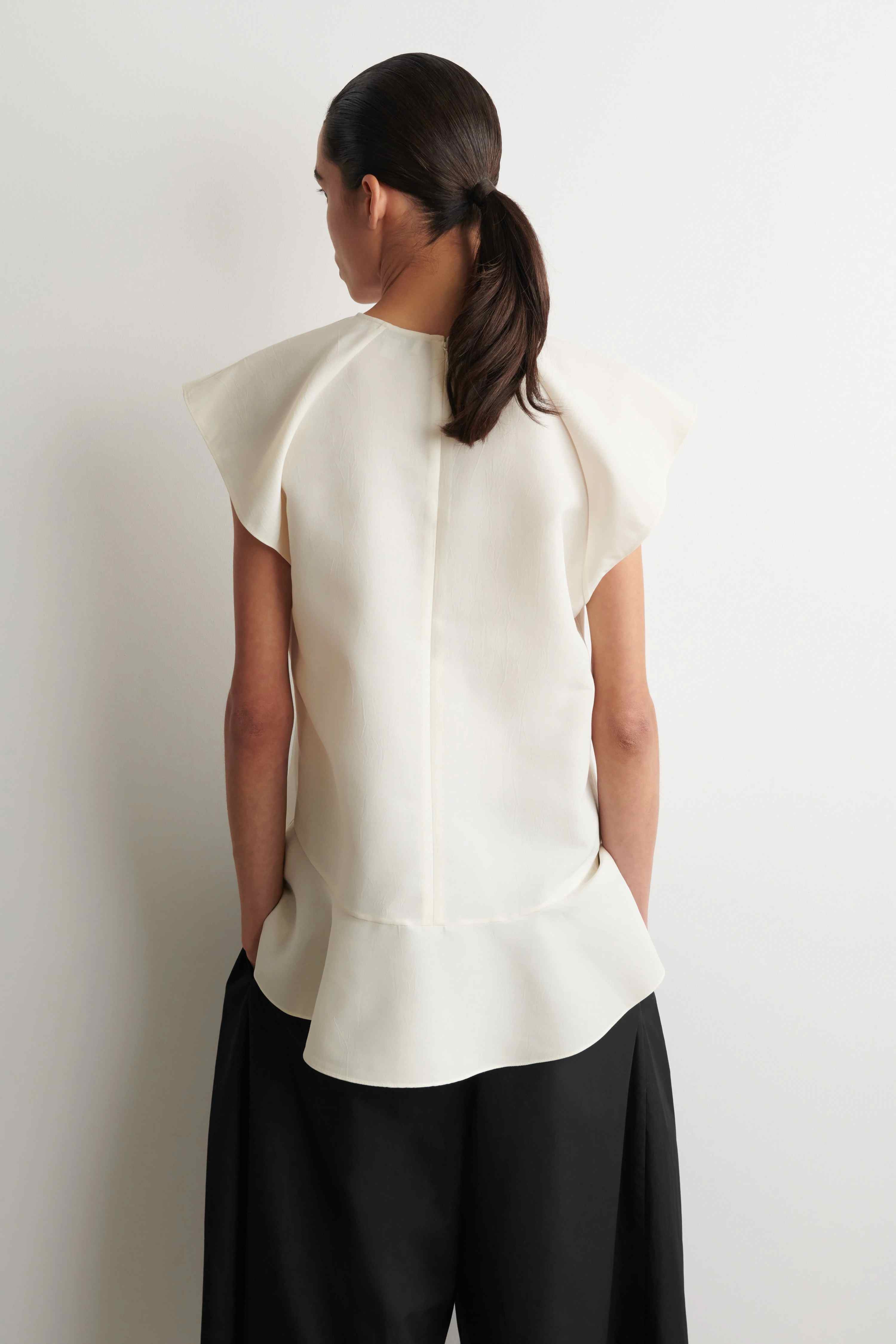 FLARED CAP-SLEEVE TOP - 2
