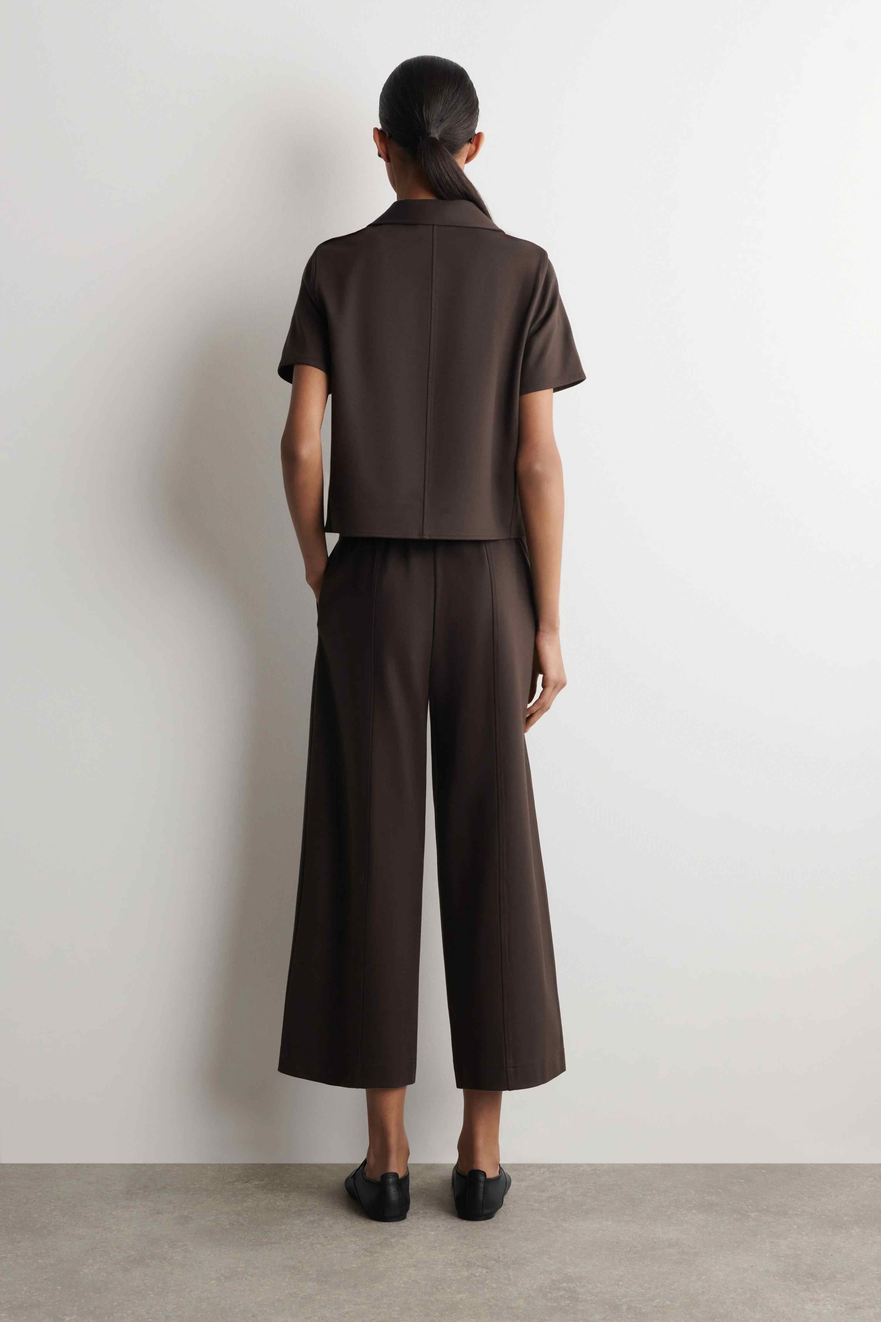 TWILL-JERSEY STRAIGHT-LEG CULOTTES - 2