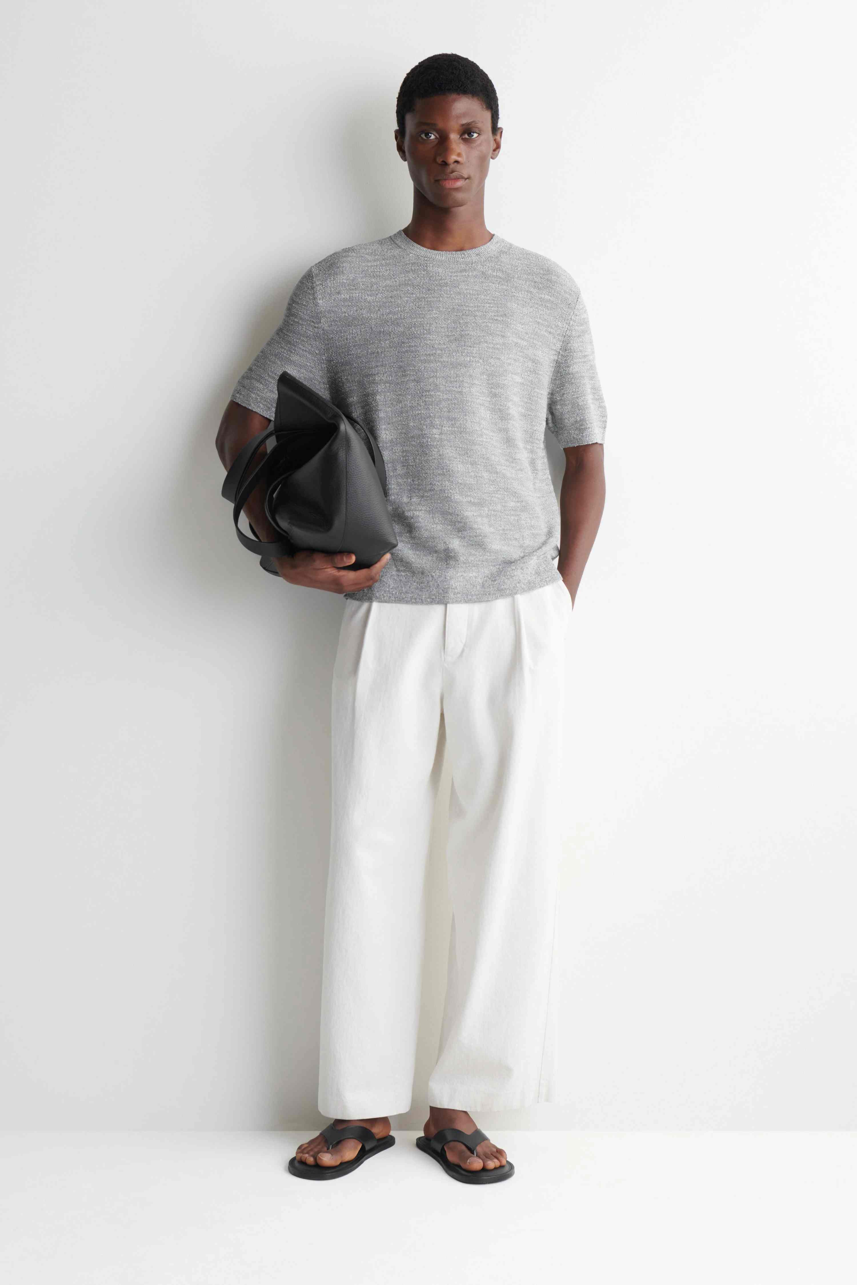 RELAXED BOUCLÉ-KNIT T-SHIRT - 4