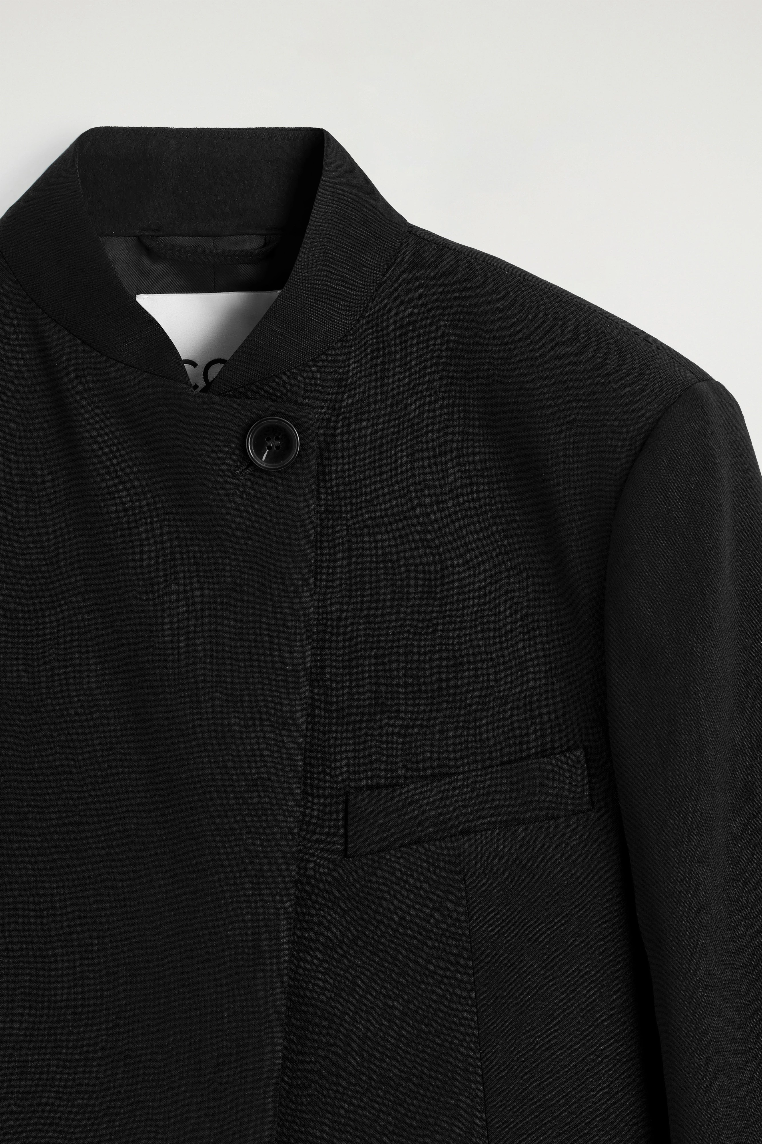 CROPPED STRUCTURED LINEN BLAZER - 7