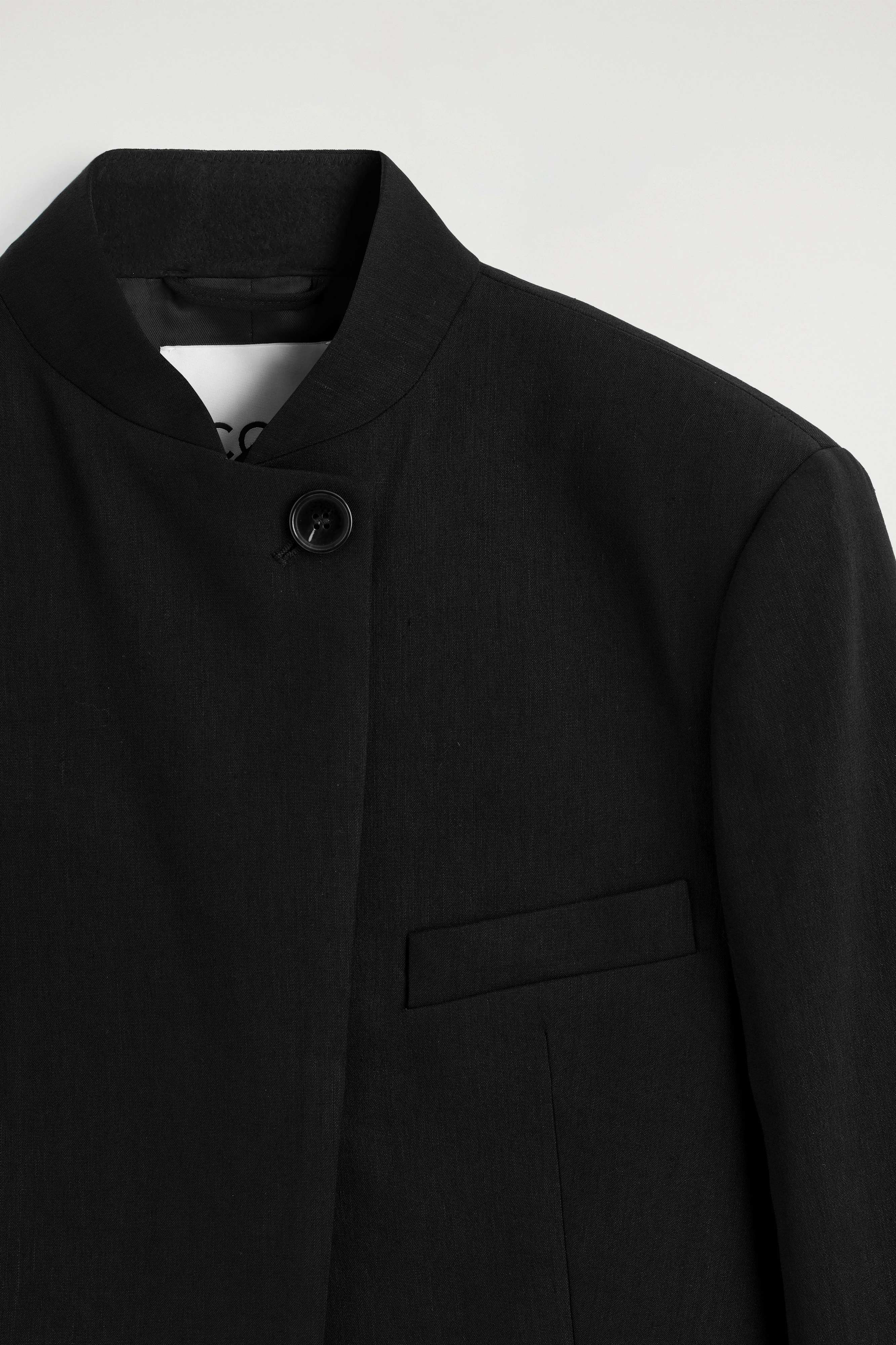 CROPPED STRUCTURED LINEN BLAZER - 7