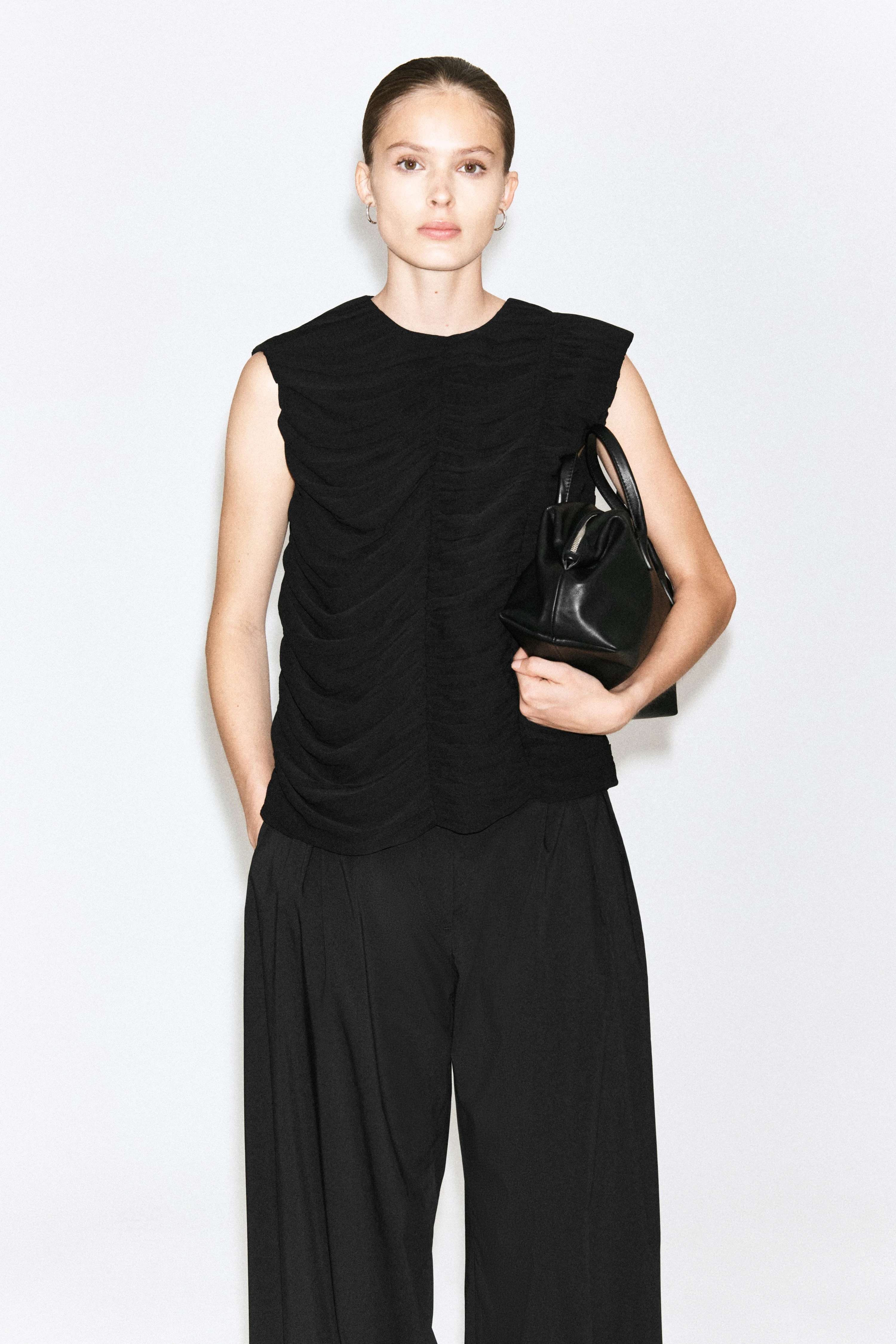 GATHERED PANELLED TOP - 3