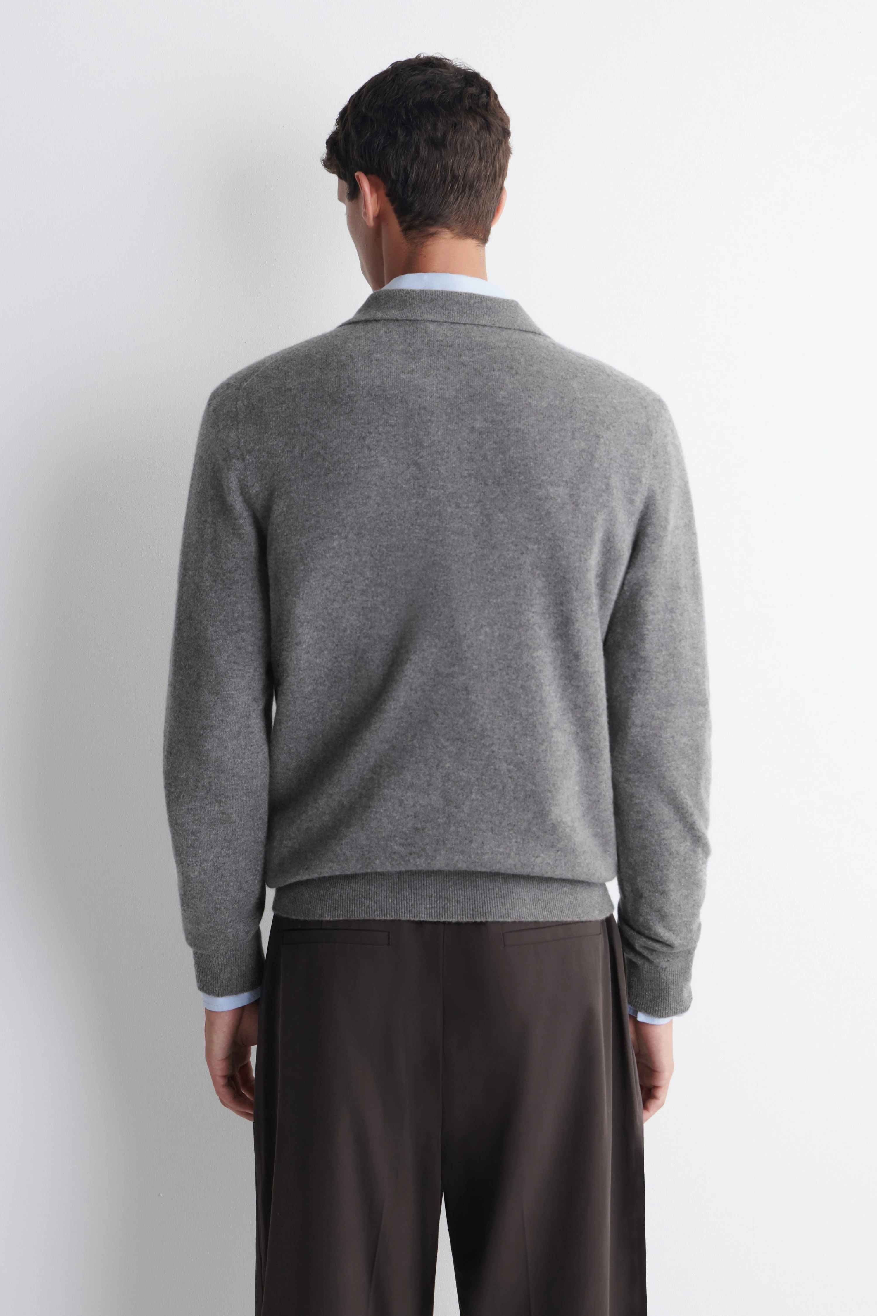PURE CASHMERE POLO JUMPER - 2