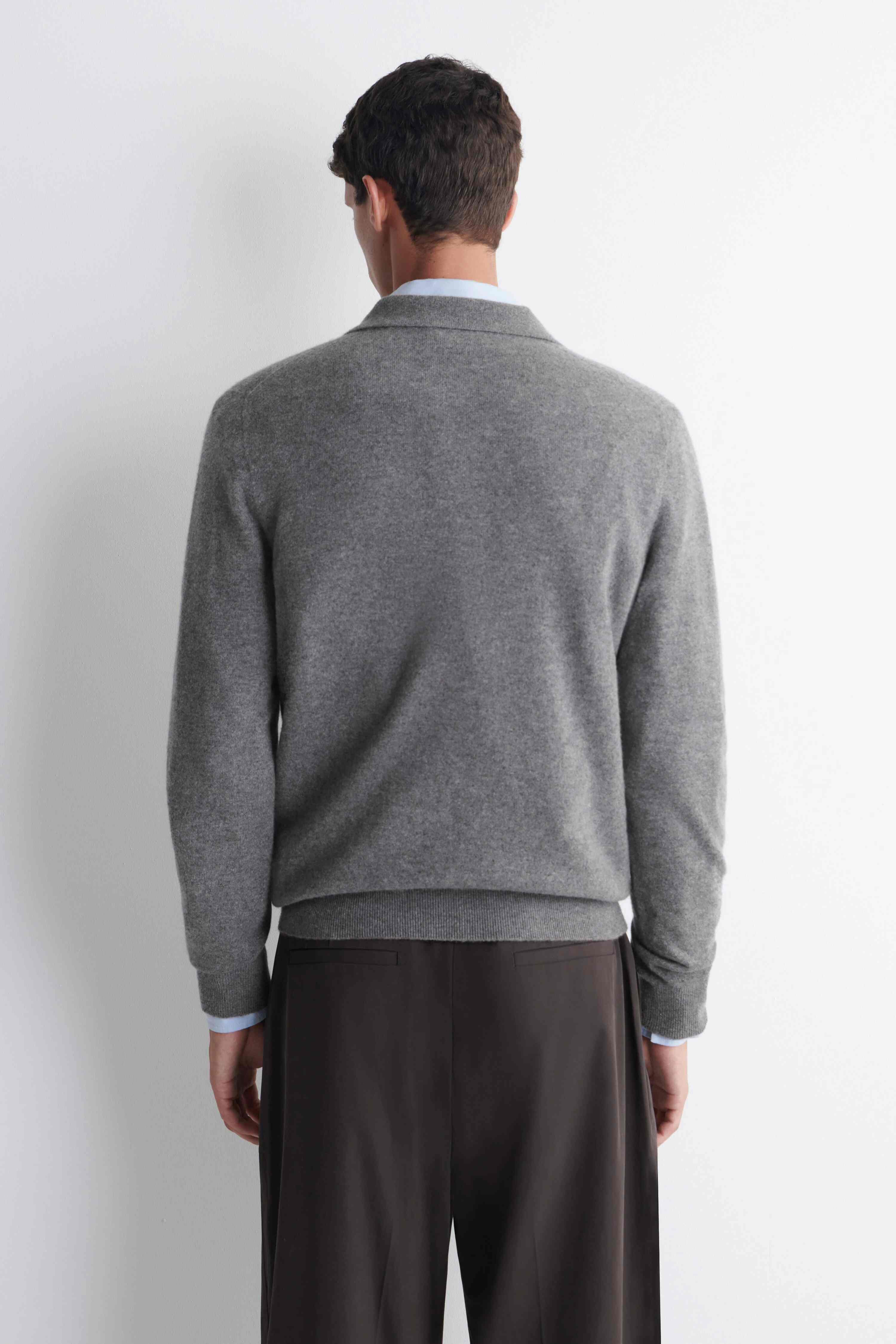 PURE CASHMERE POLO JUMPER