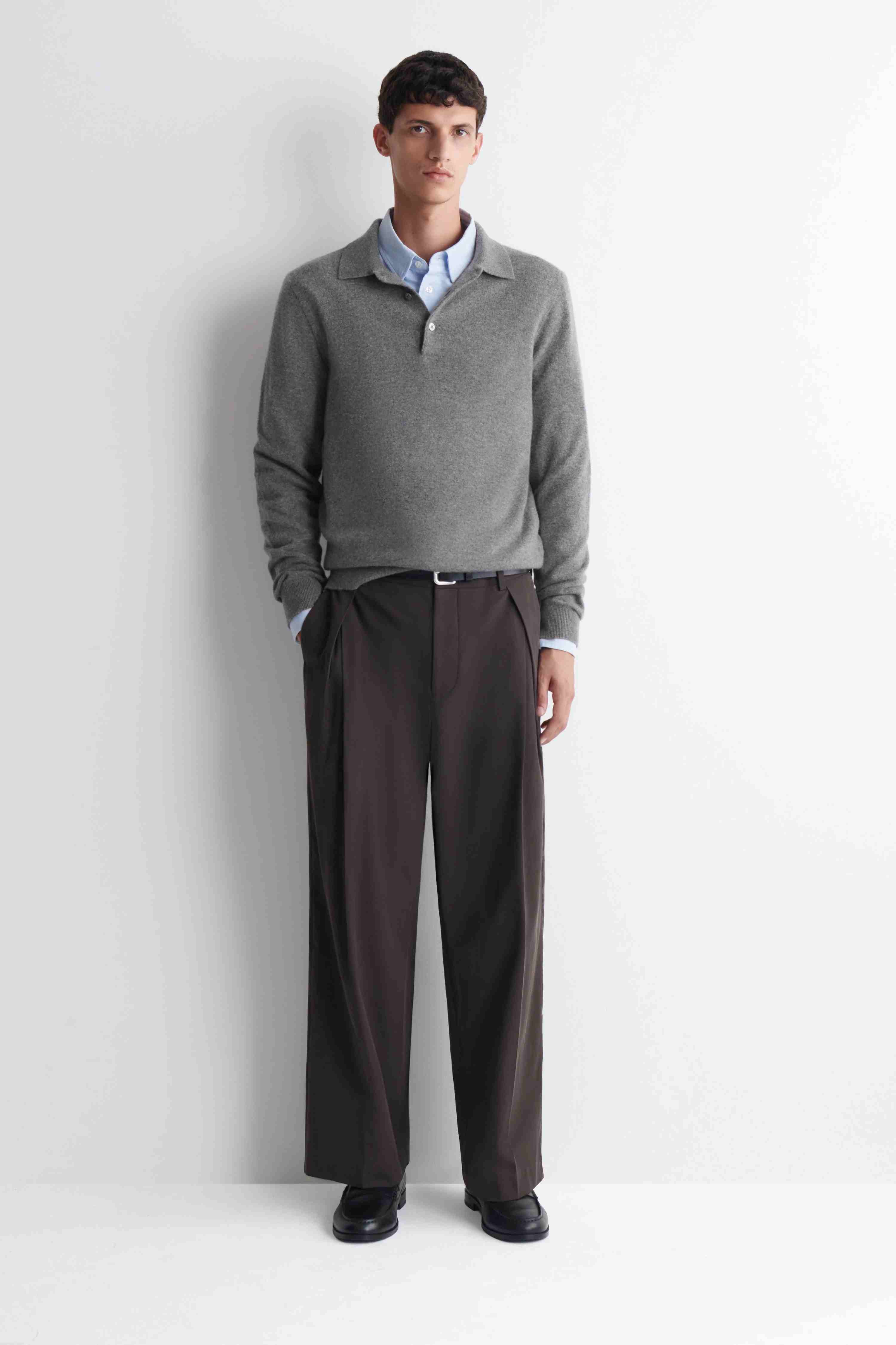 PURE CASHMERE POLO JUMPER - 3