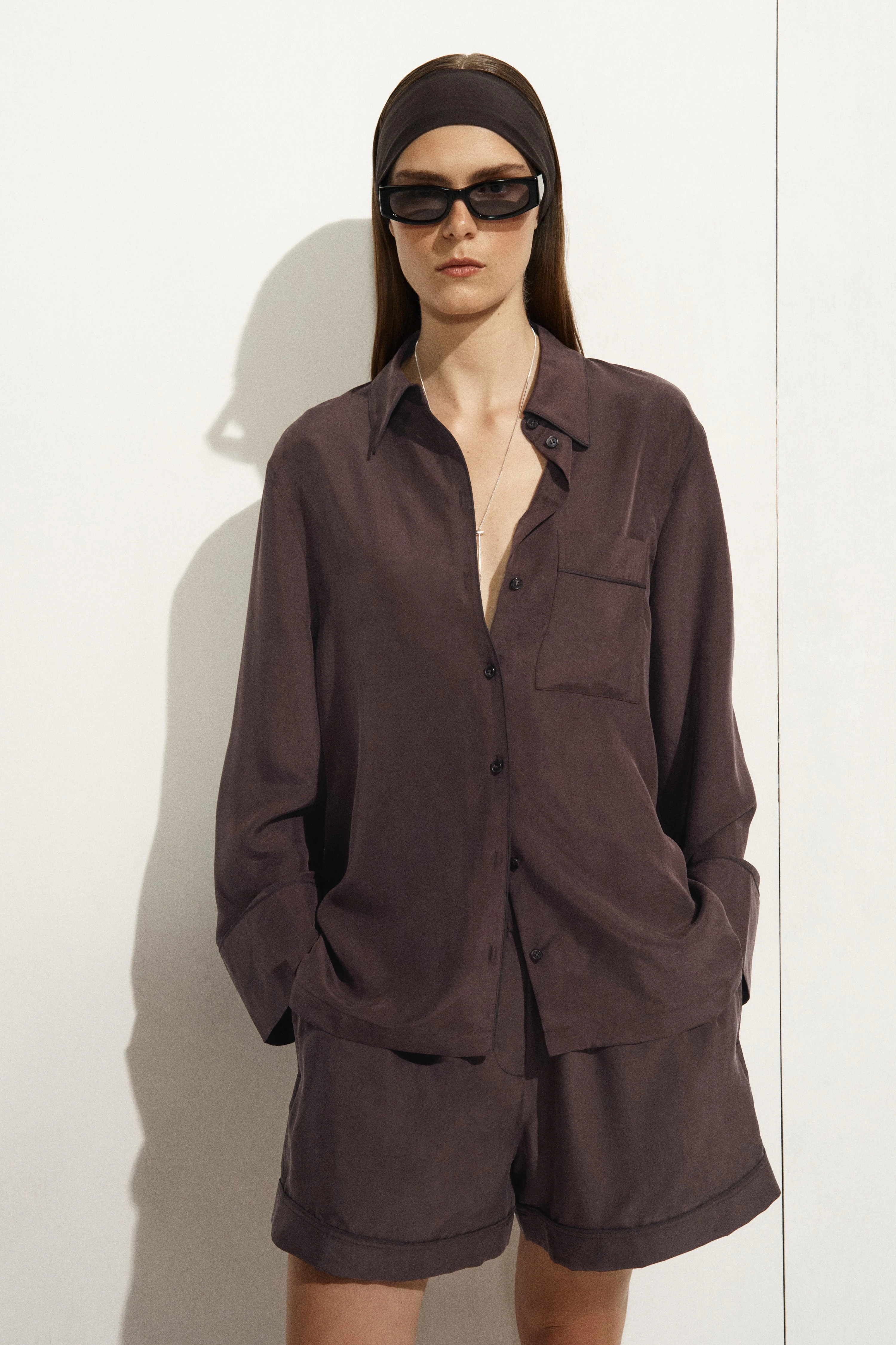 WASHED-SILK SHIRT