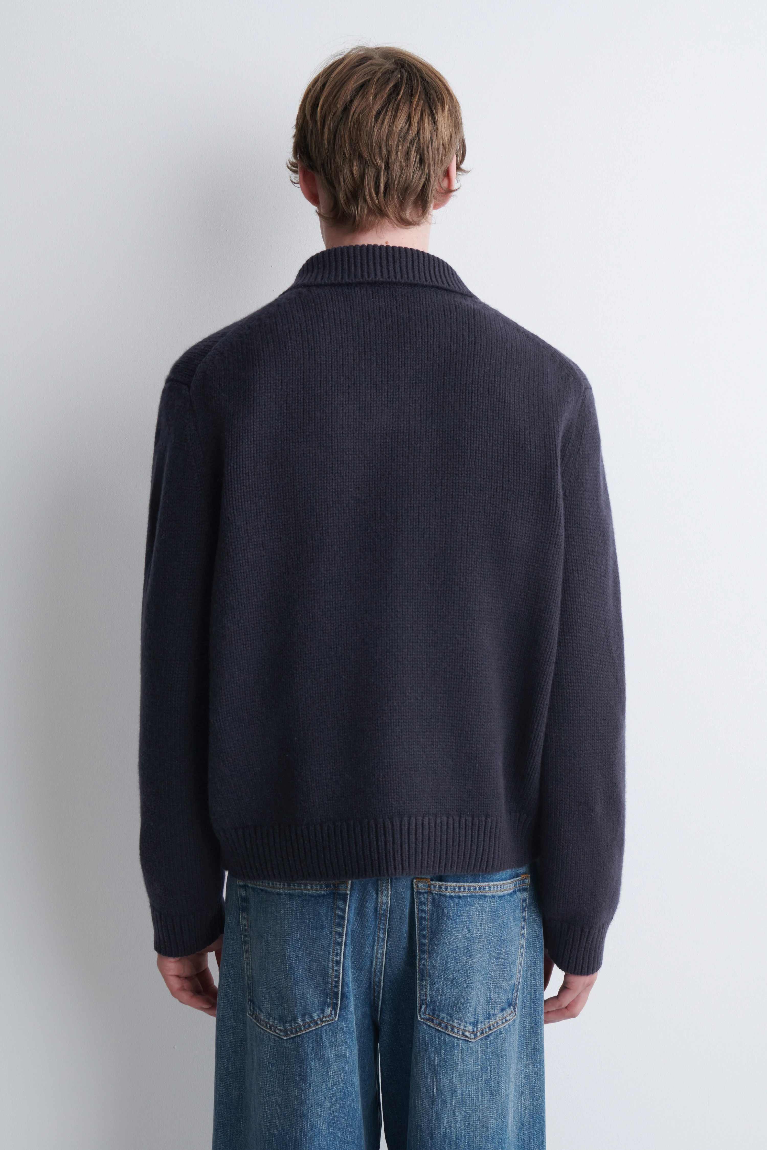 CHUNKY CASHMERE POLO JUMPER - 2