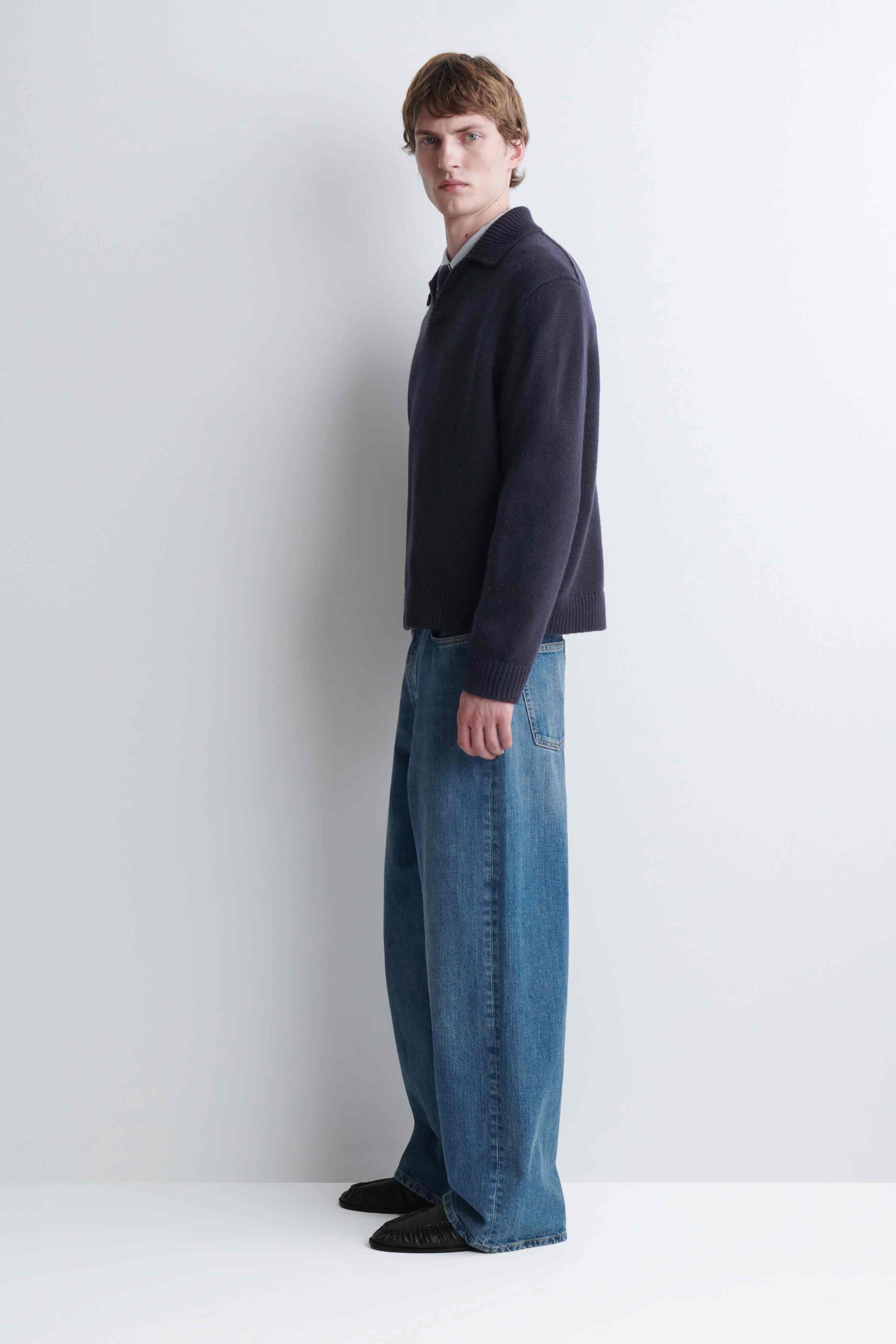 CHUNKY CASHMERE POLO JUMPER - 4