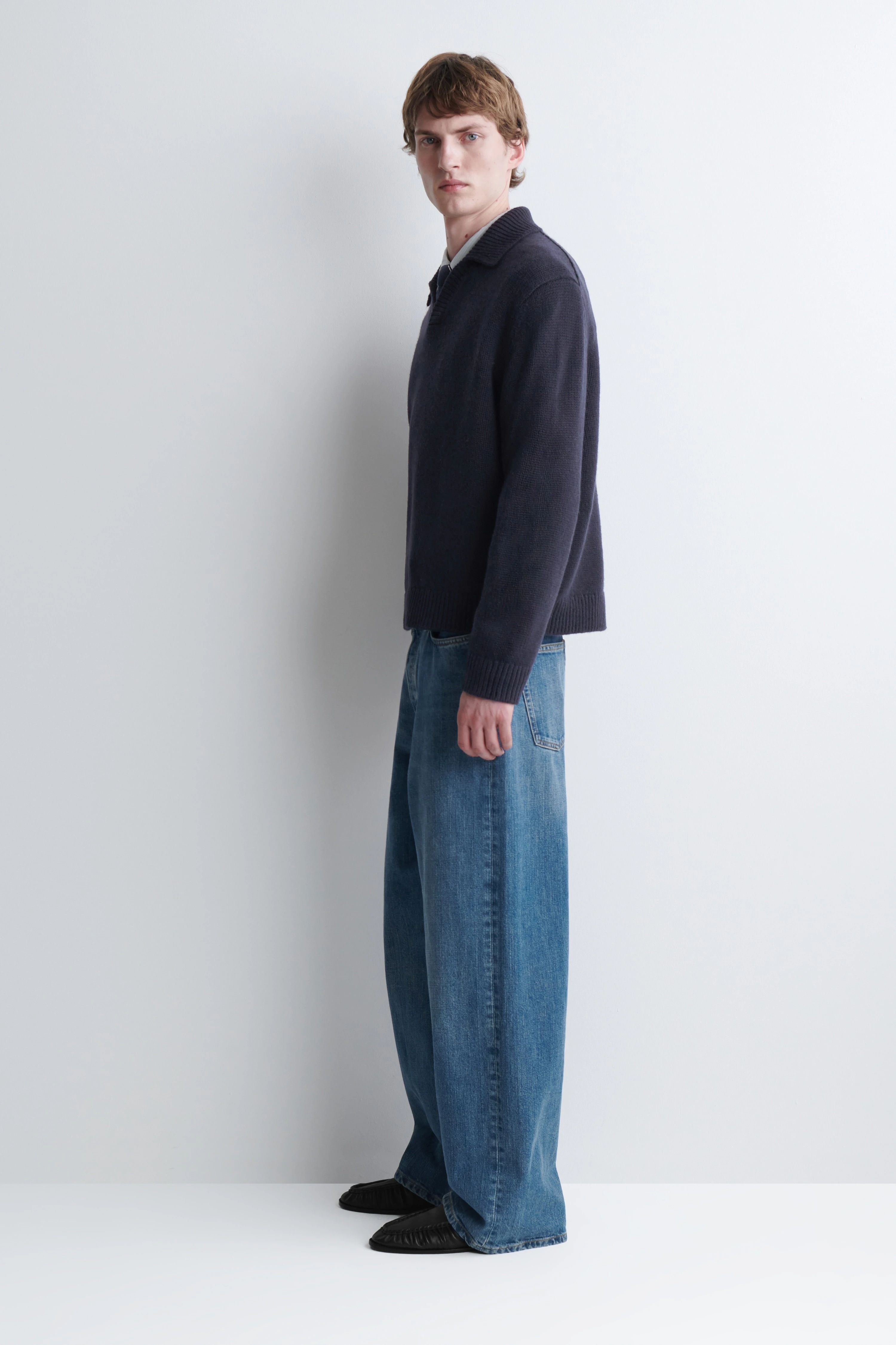 CHUNKY CASHMERE POLO JUMPER - 4