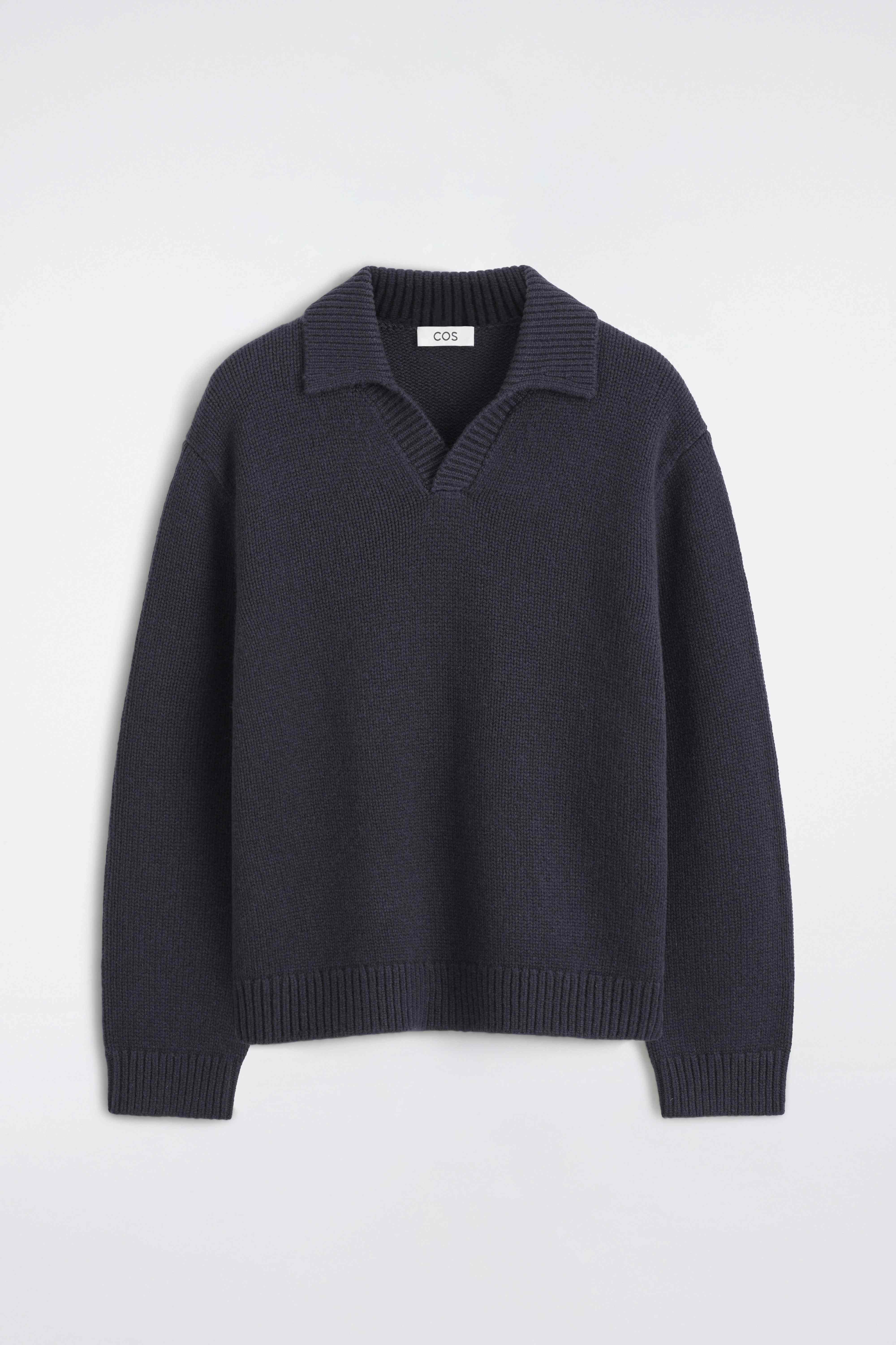 CHUNKY CASHMERE POLO JUMPER - 6
