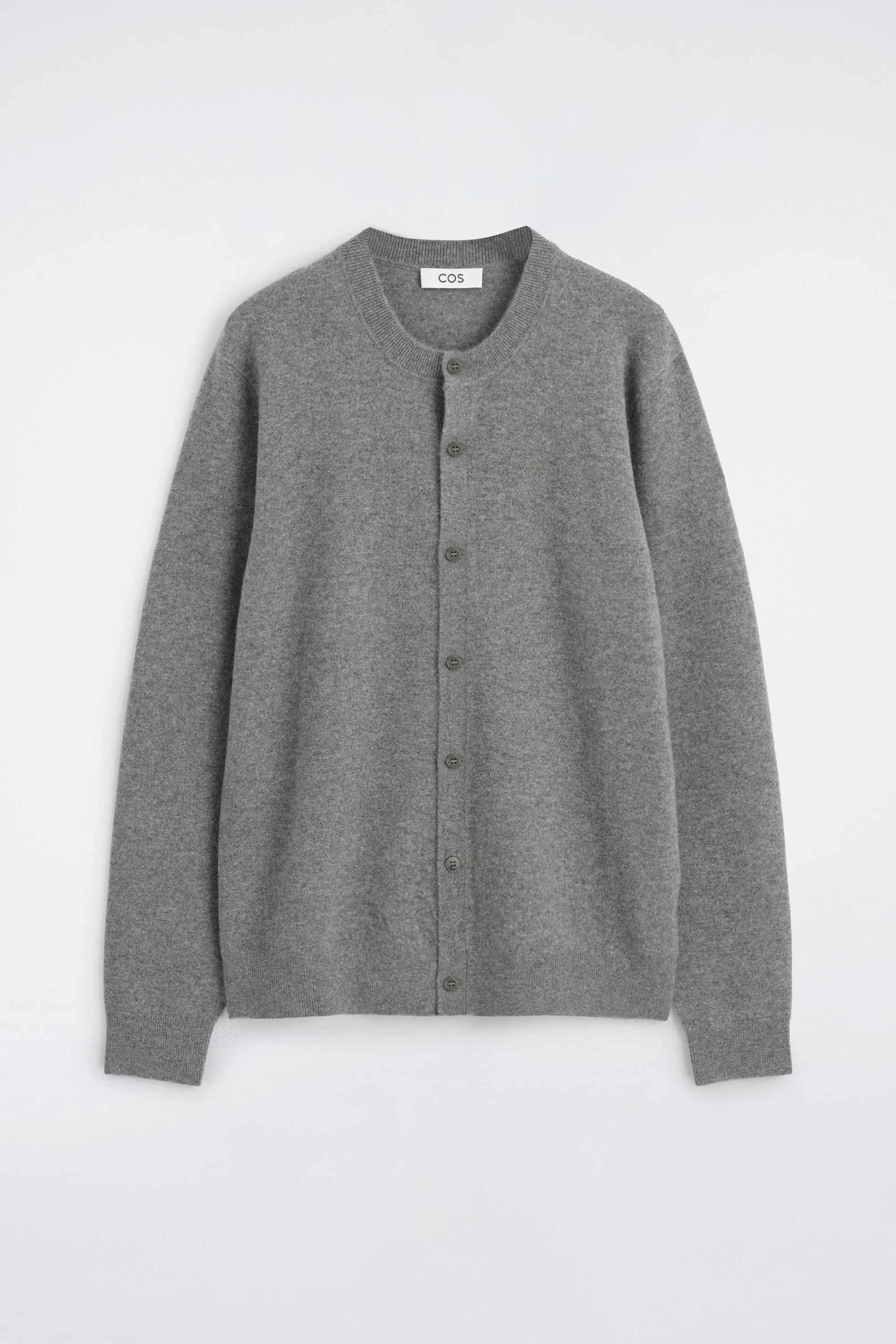PURE CASHMERE CREW-NECK CARDIGAN - 6