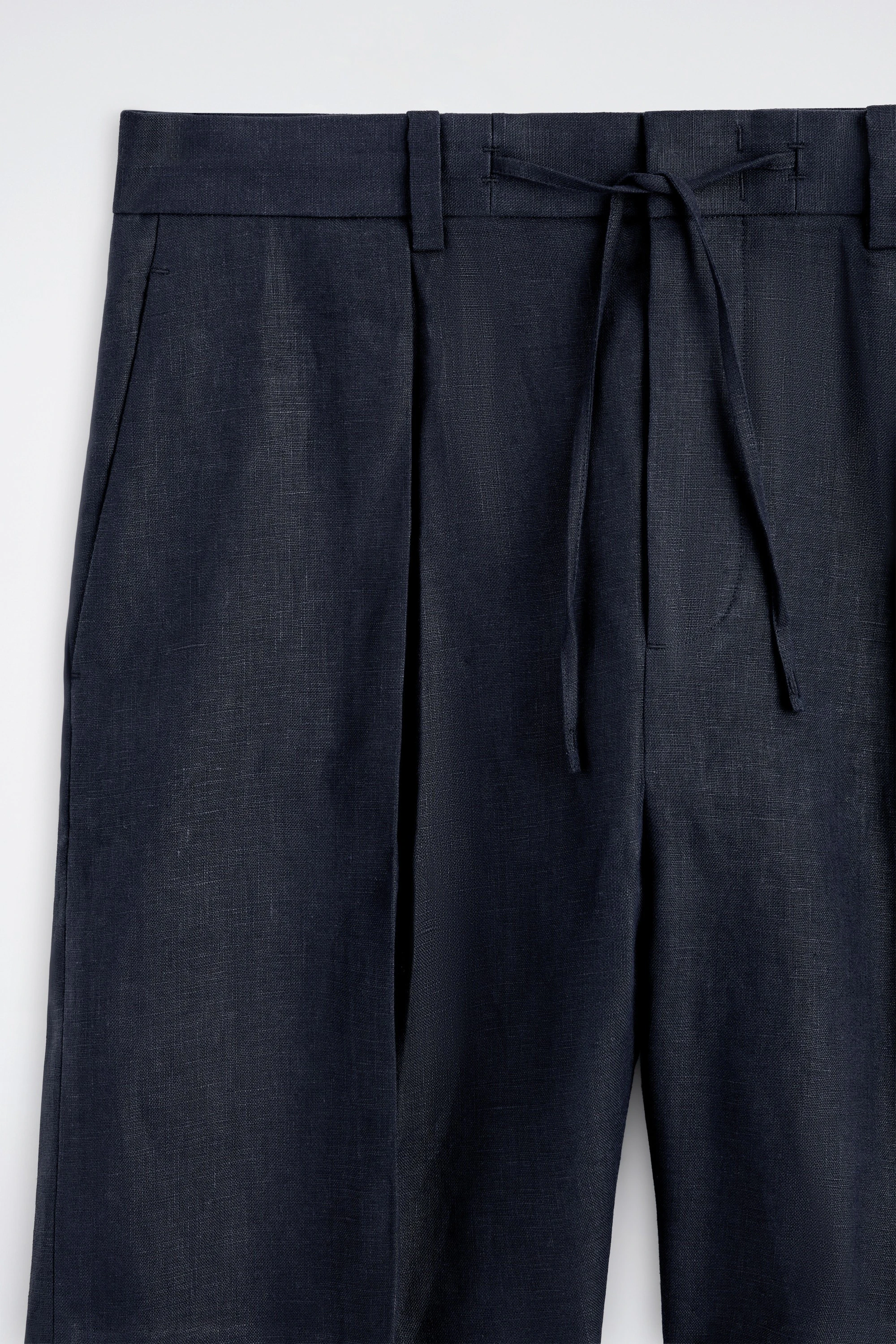 PLEATED LINEN DRAWSTRING SHORTS - 7