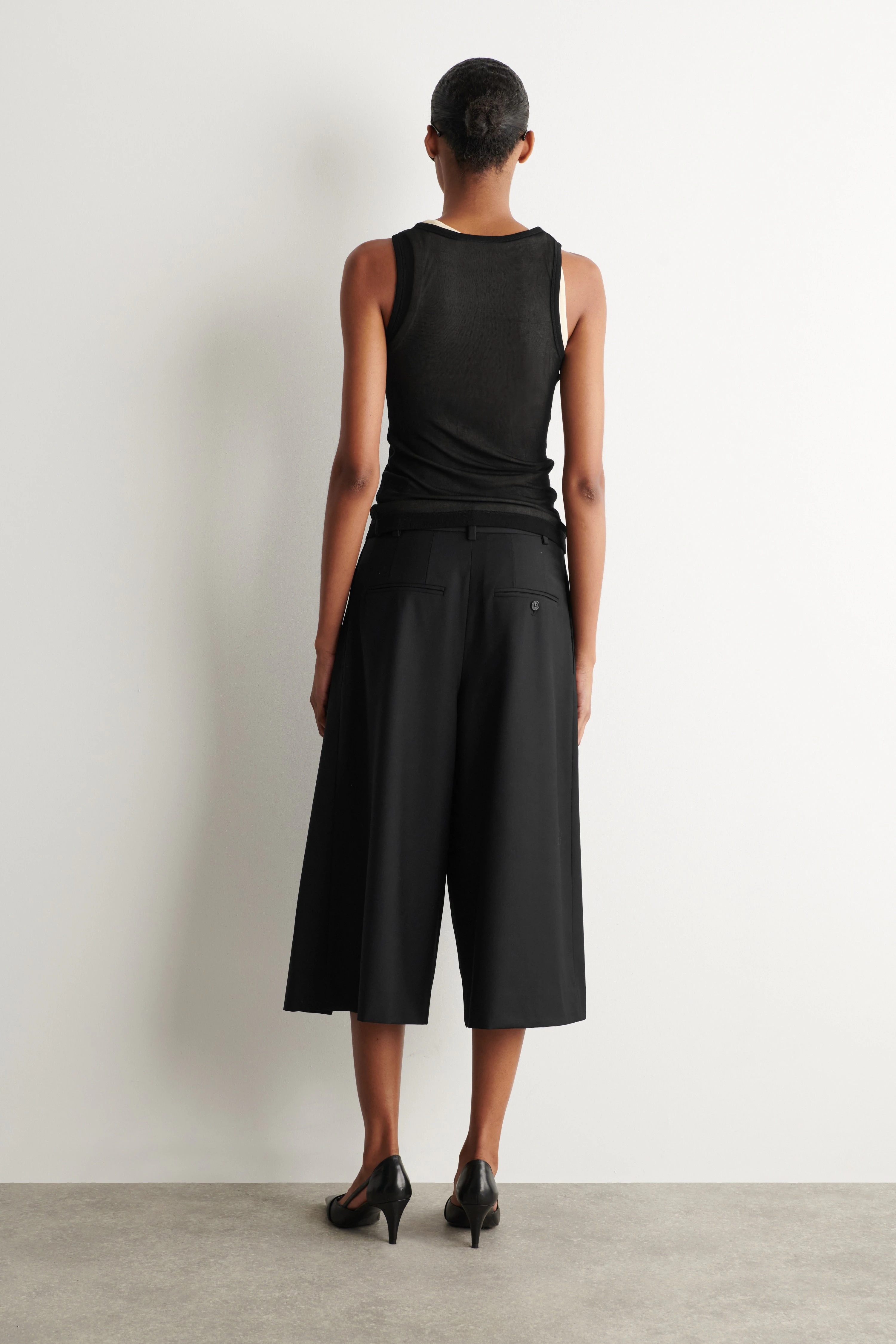 PLEATED WOOL-BLEND CULOTTES - 2