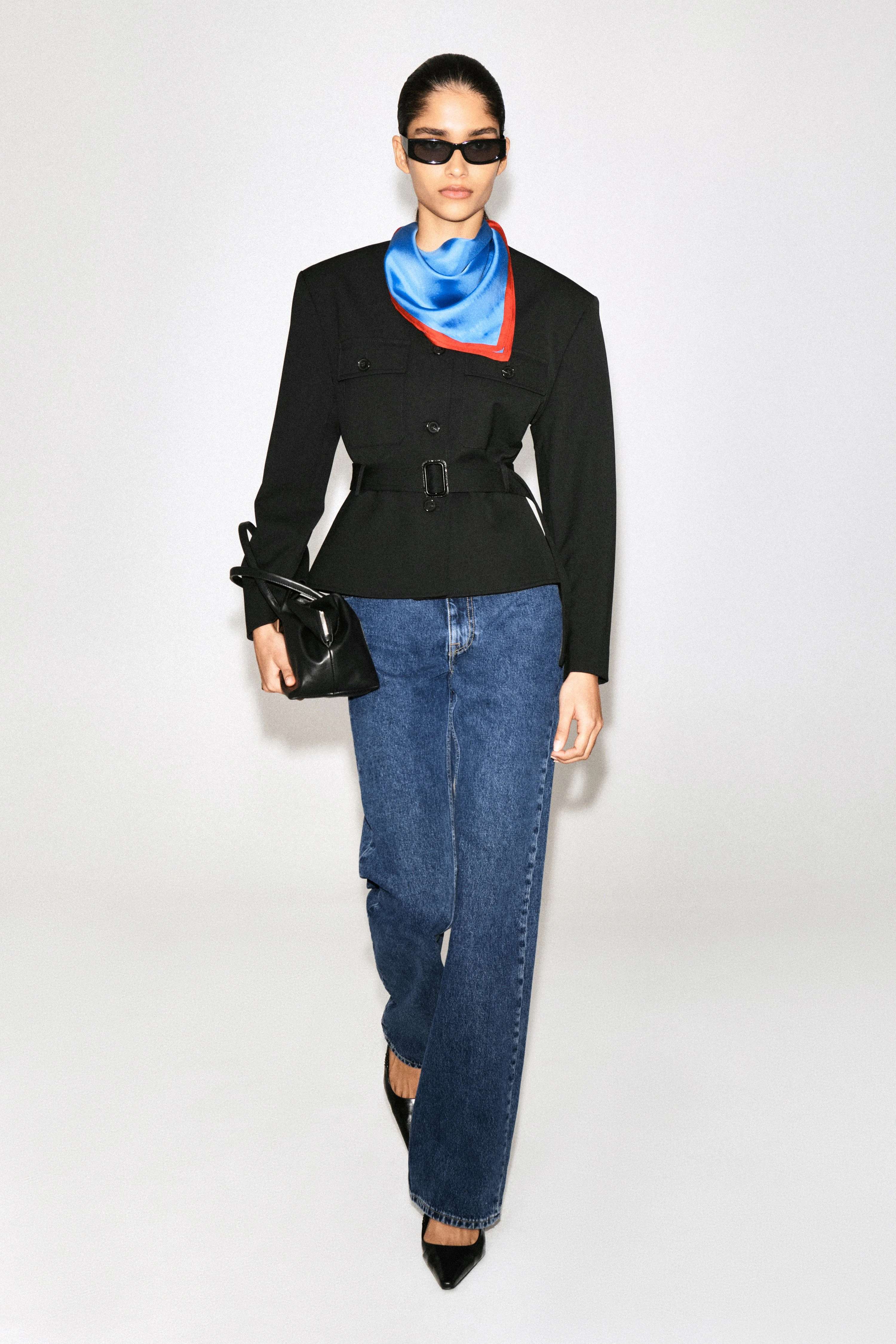 BELTED PEPLUM JACKET