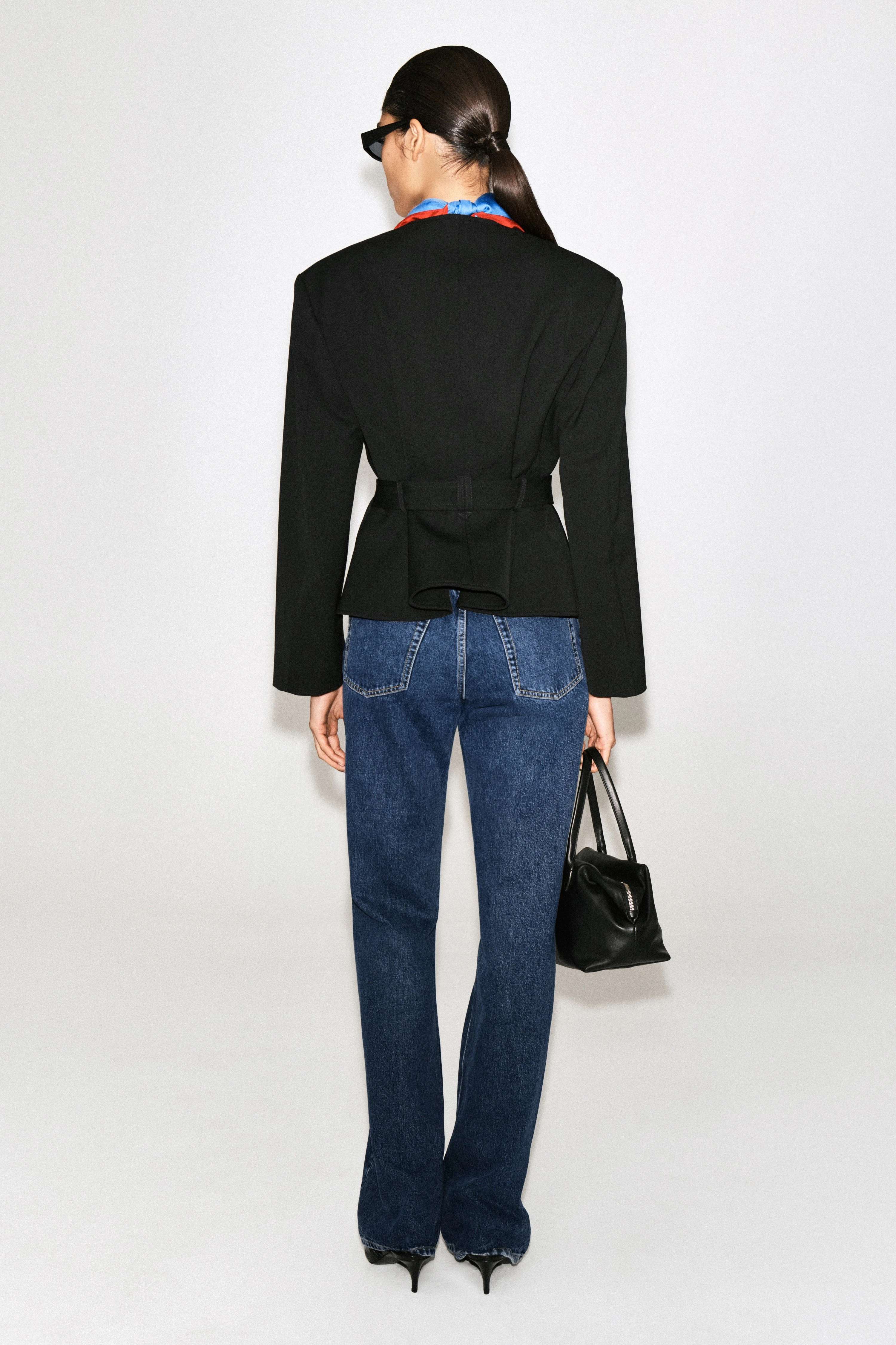 BELTED PEPLUM JACKET