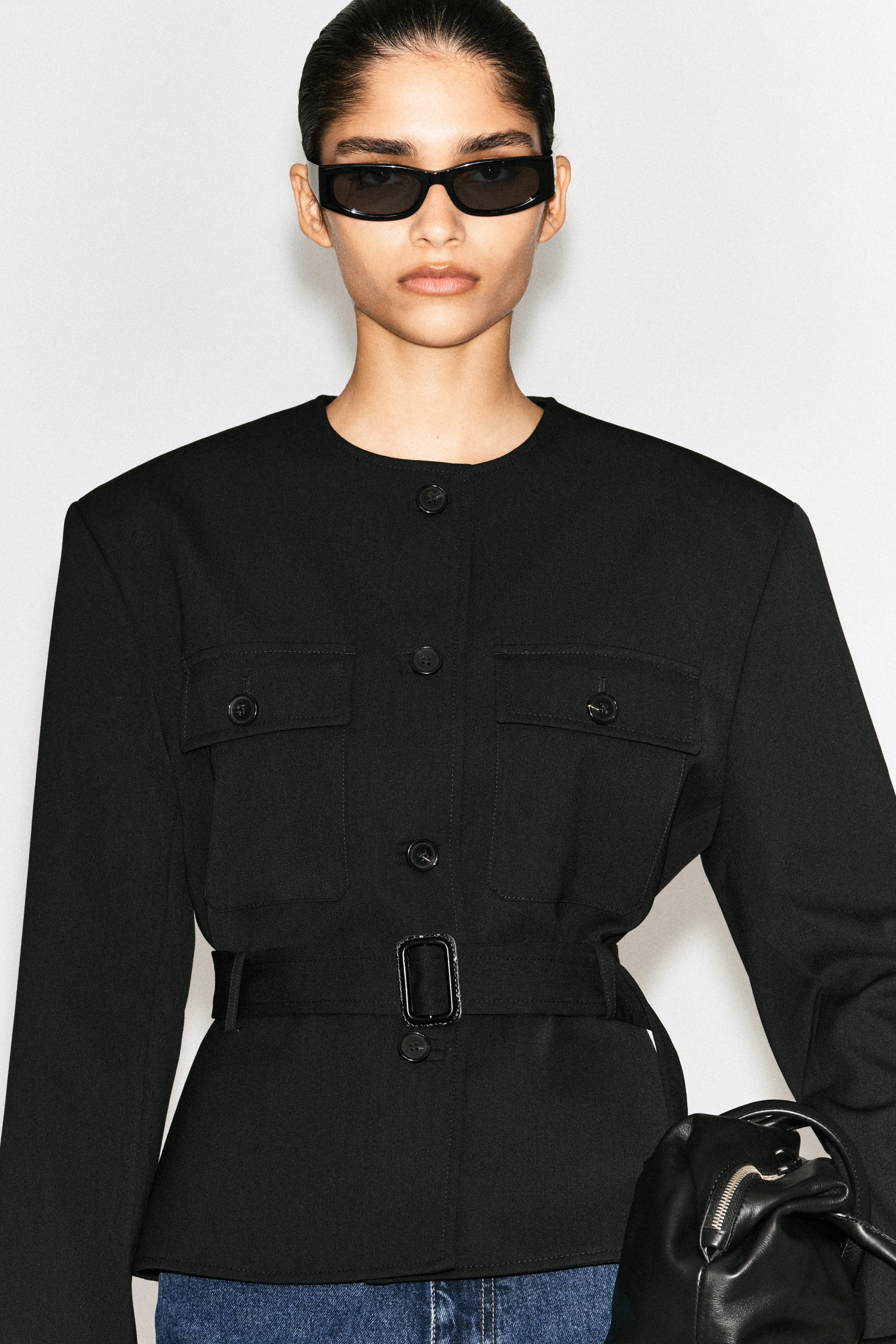 BELTED PEPLUM JACKET - 6