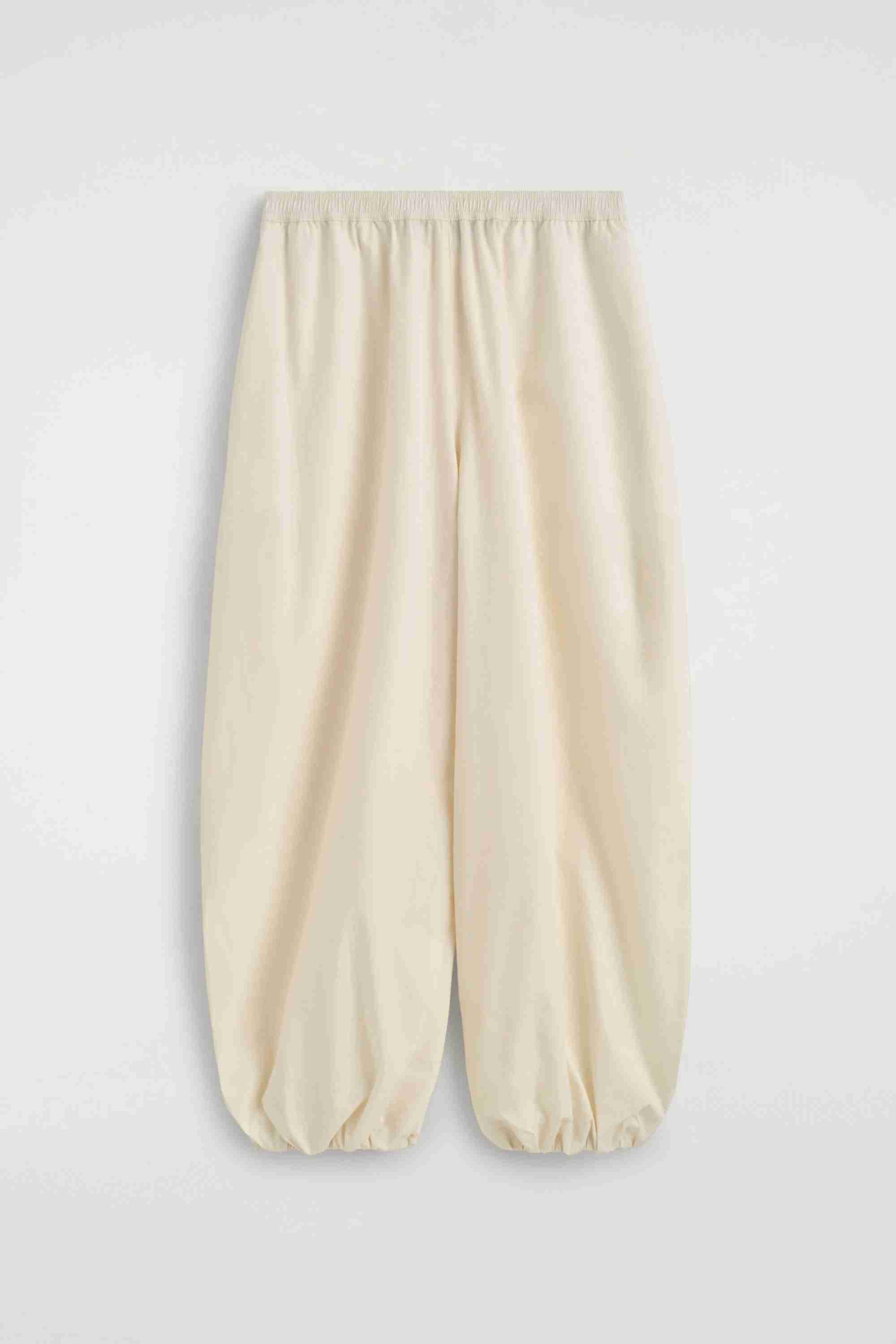 FLUID COTTON BALLOON TROUSERS - 5