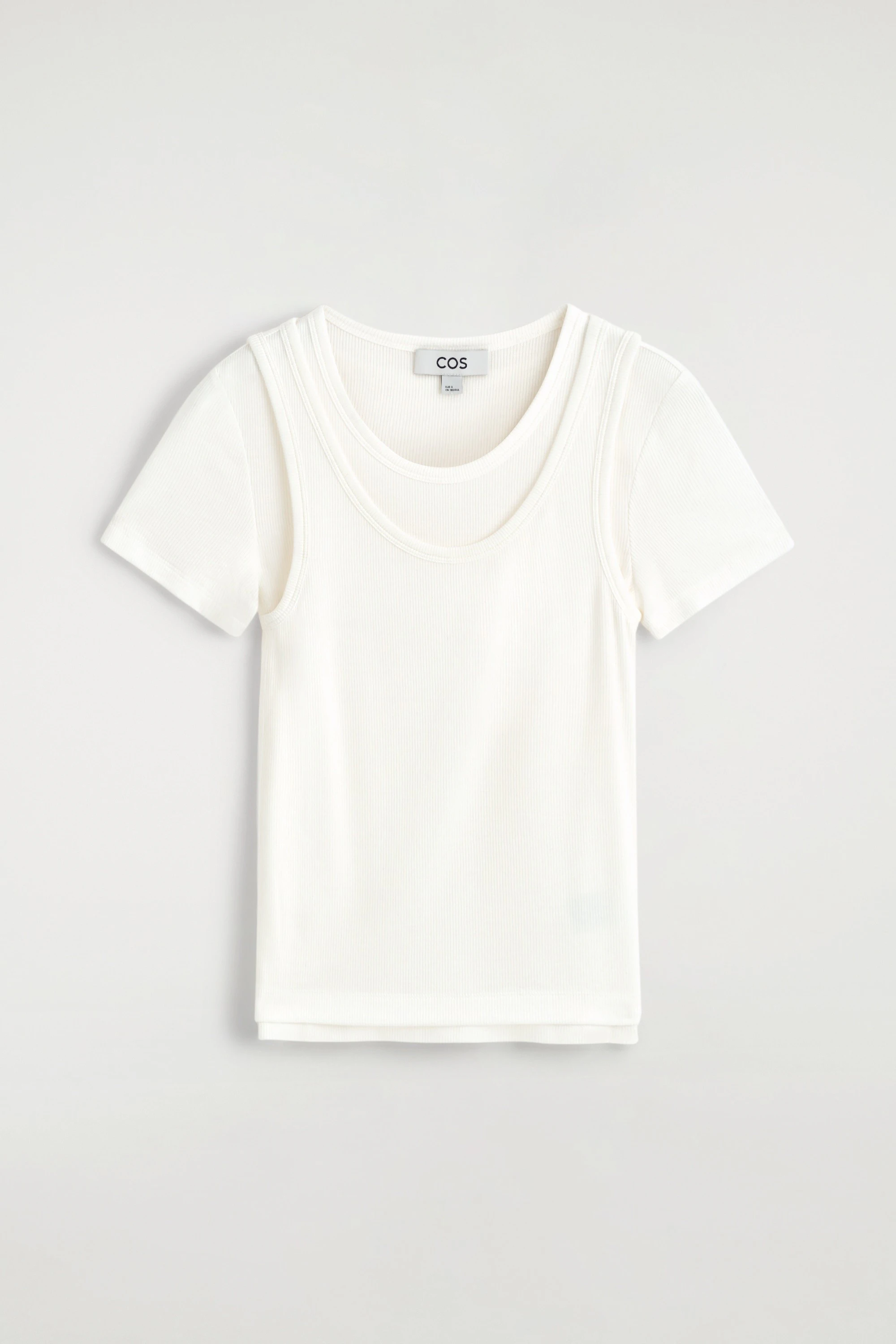 LAYERED RIBBED-JERSEY T-SHIRT - 6