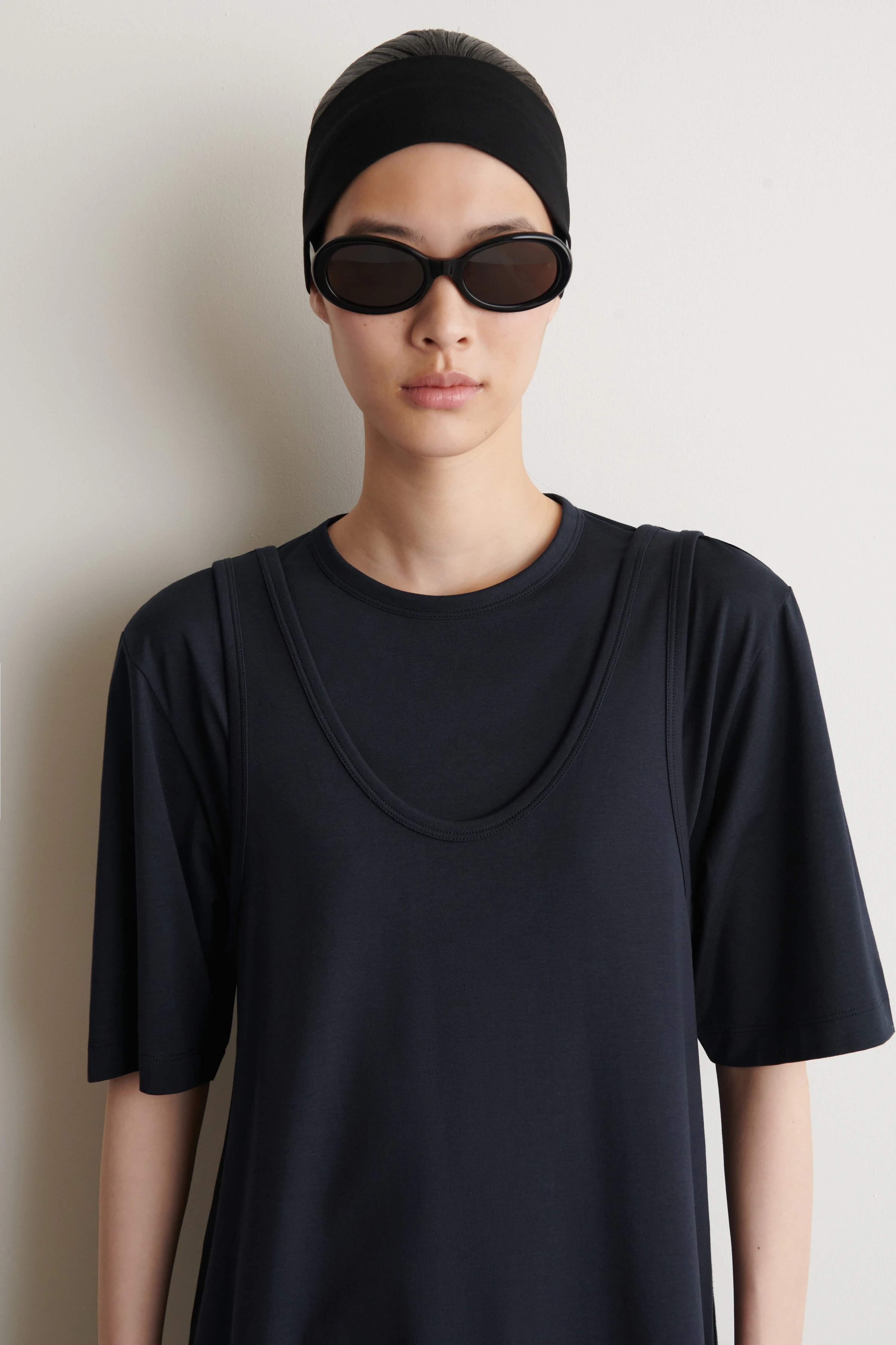 LAYERED JERSEY MINI T-SHIRT DRESS - 4