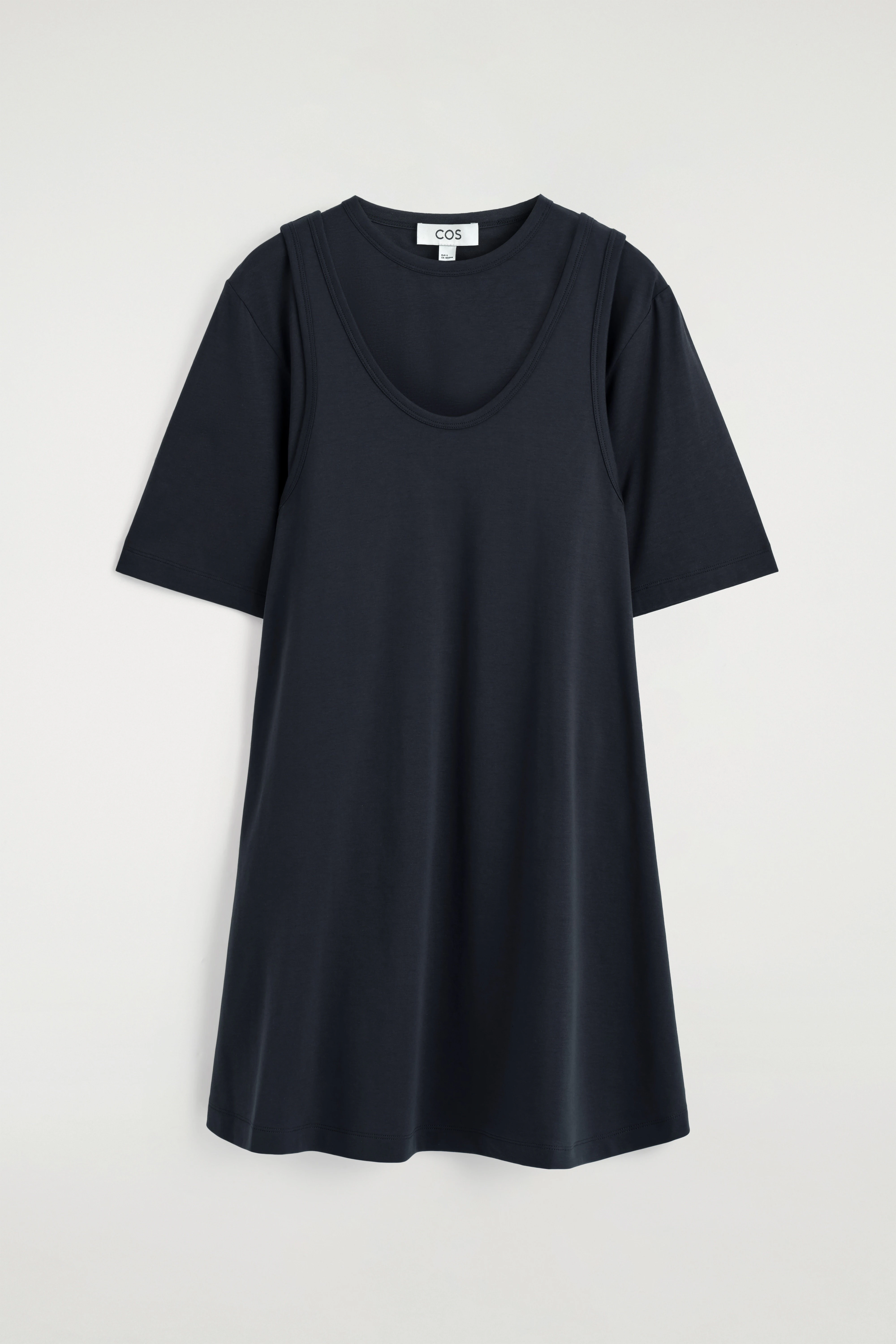 LAYERED JERSEY MINI T-SHIRT DRESS - 5