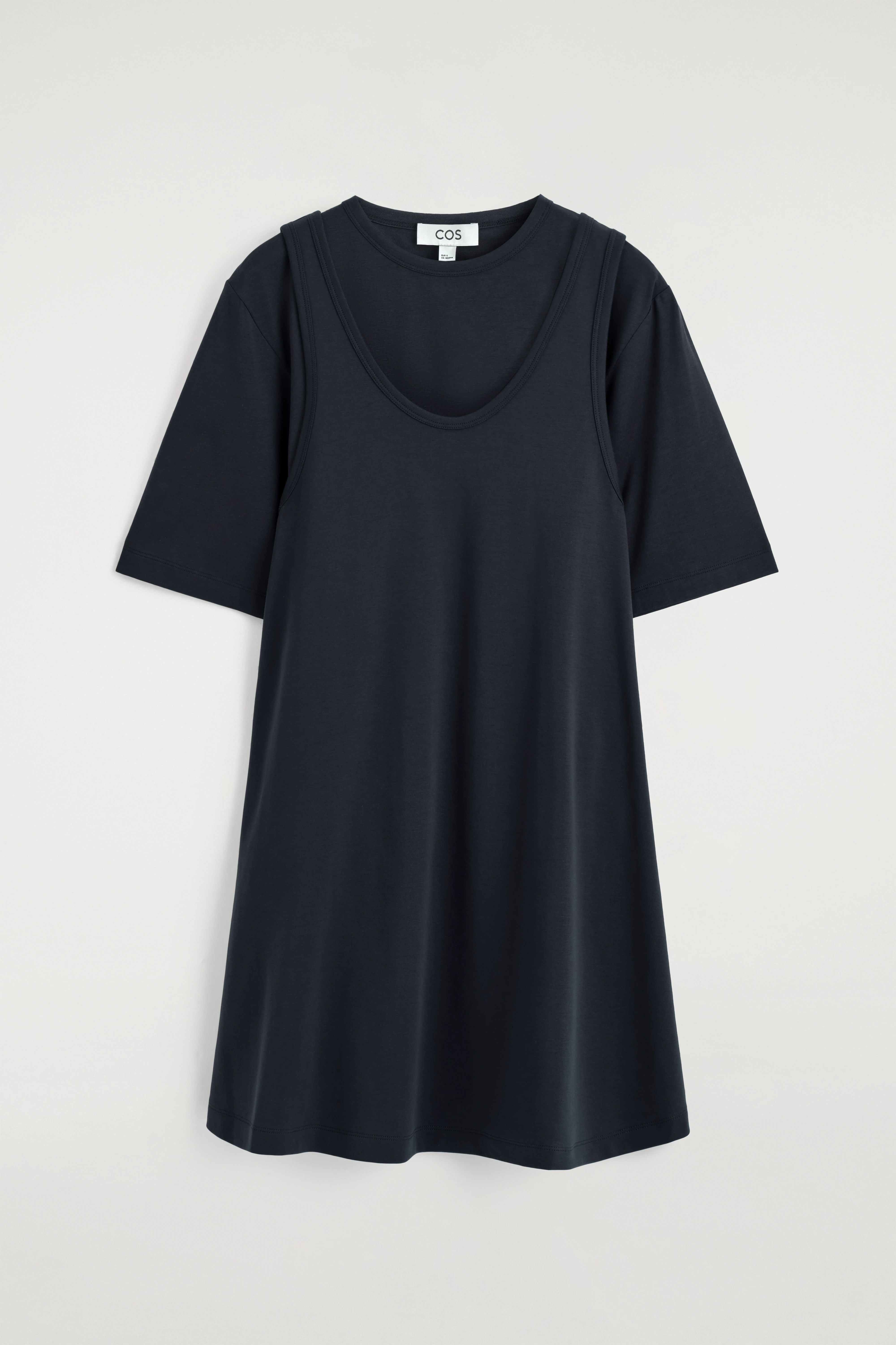LAYERED JERSEY MINI T-SHIRT DRESS - 5