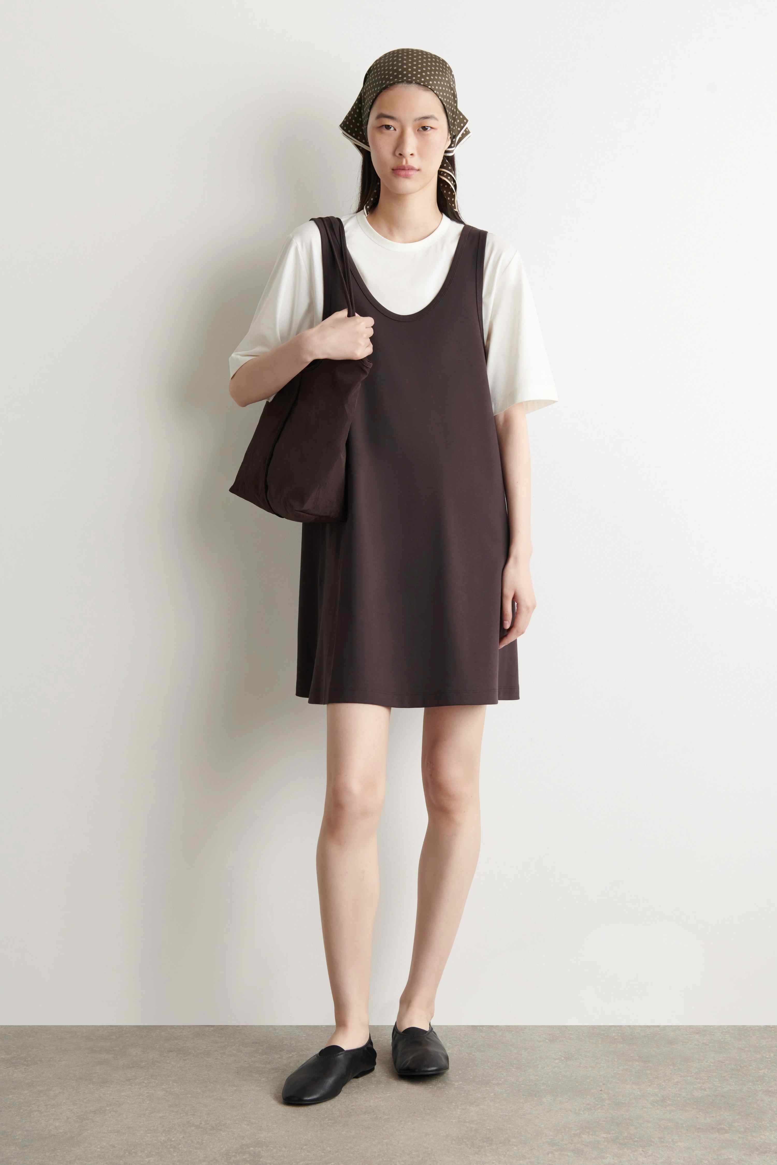 LAYERED JERSEY MINI T-SHIRT DRESS - 1