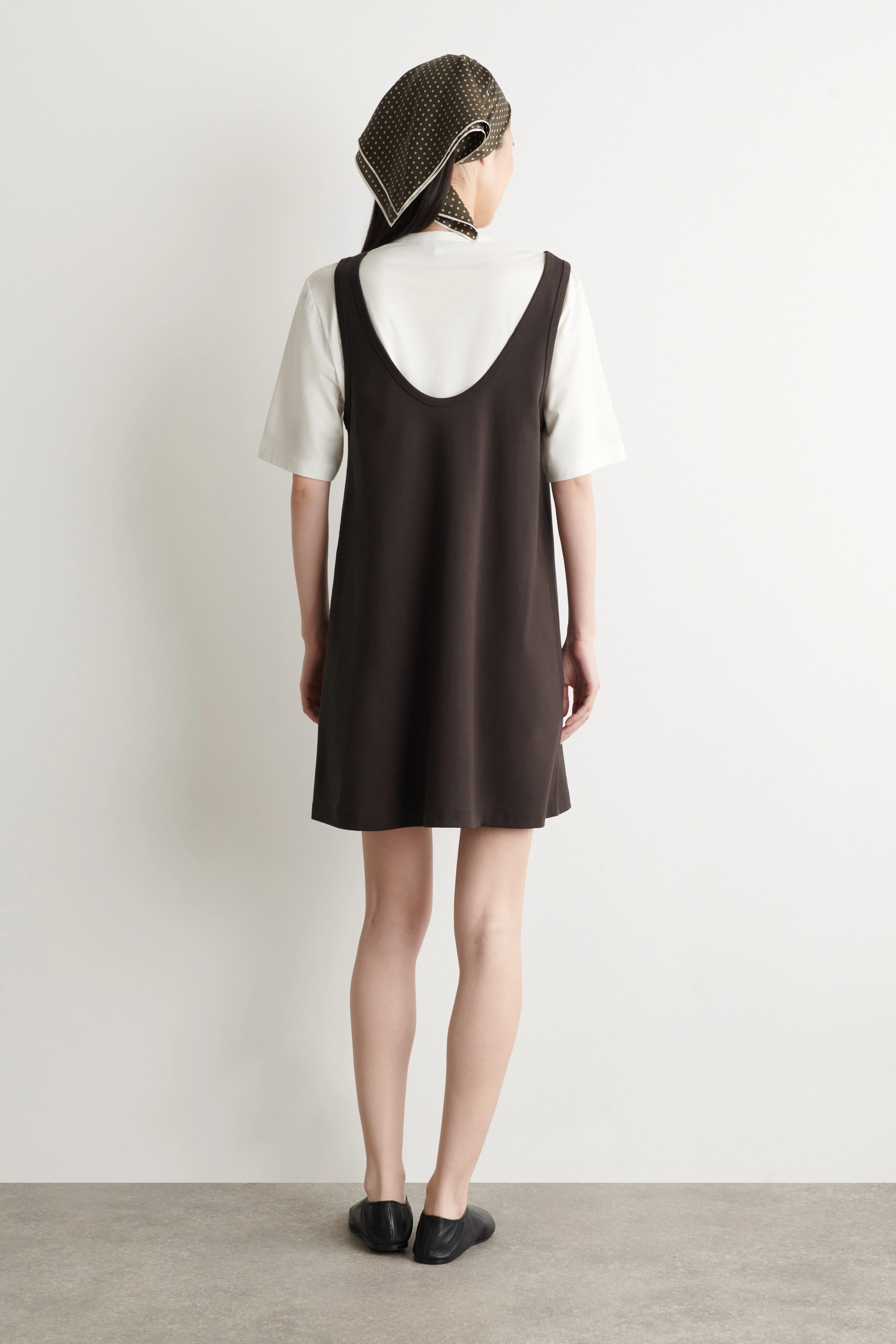 LAYERED JERSEY MINI T-SHIRT DRESS