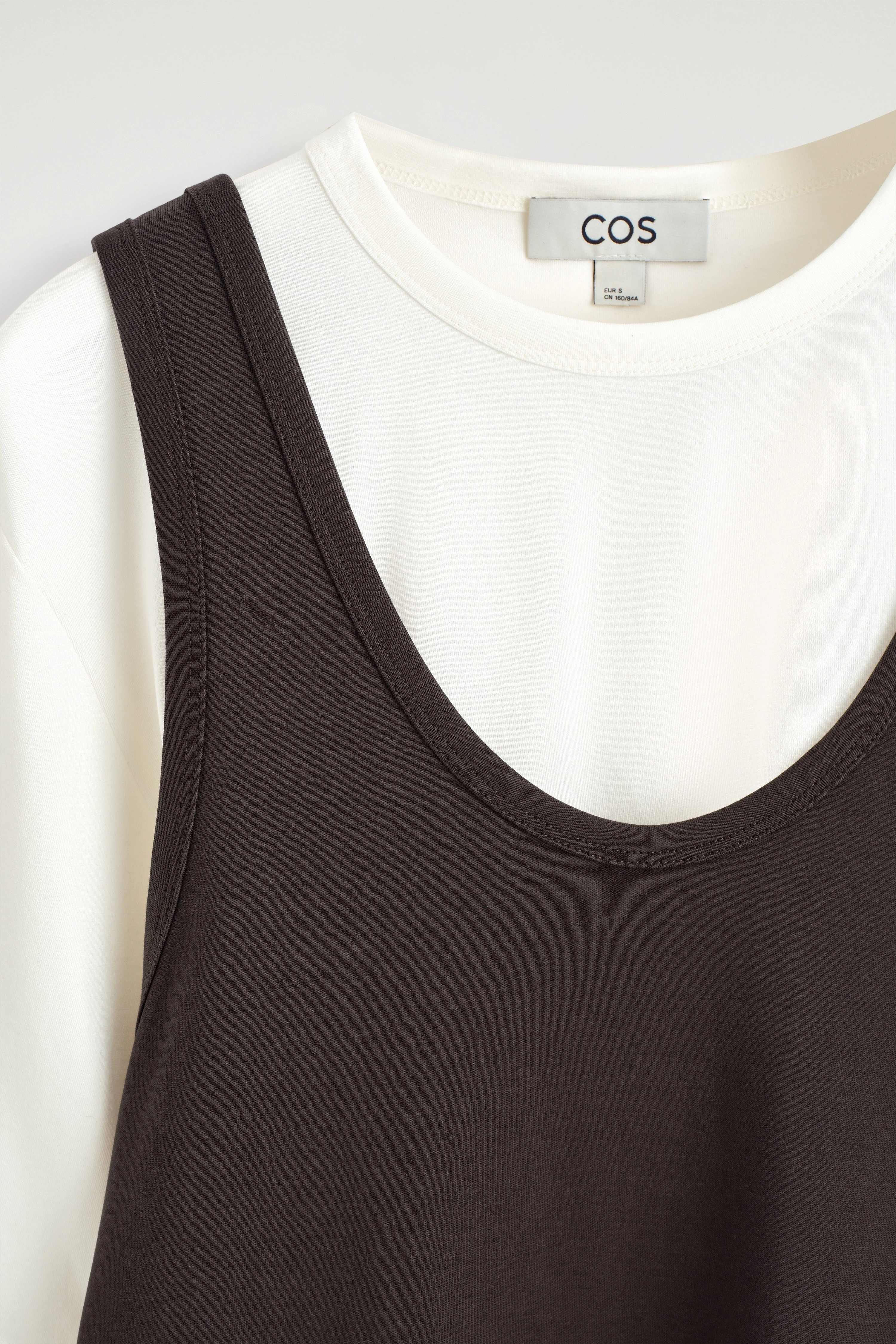 LAYERED JERSEY MINI T-SHIRT DRESS
