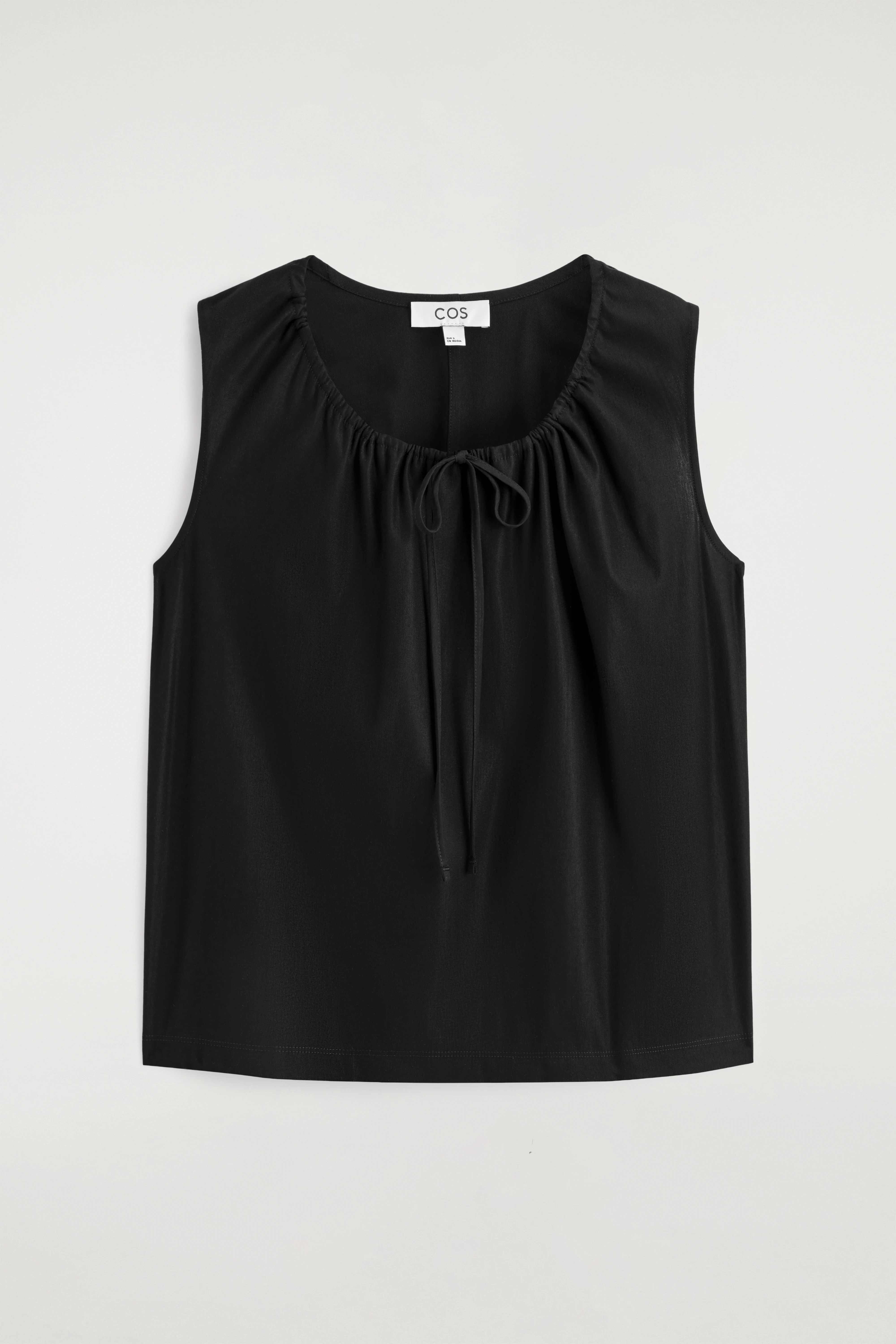 GATHERED-NECK JERSEY TANK TOP - 6